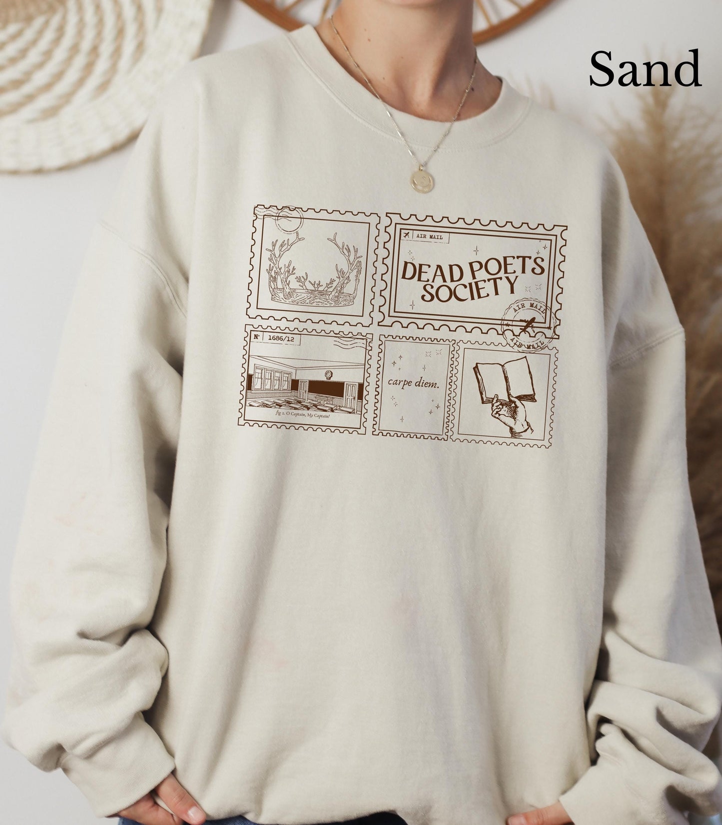 Dead Poets Society Bookish Dark Academia Aesthetic Sweatshirt Welton Academy Carpe Diem Downtown Girl English Major Classic Lit Reader Gift