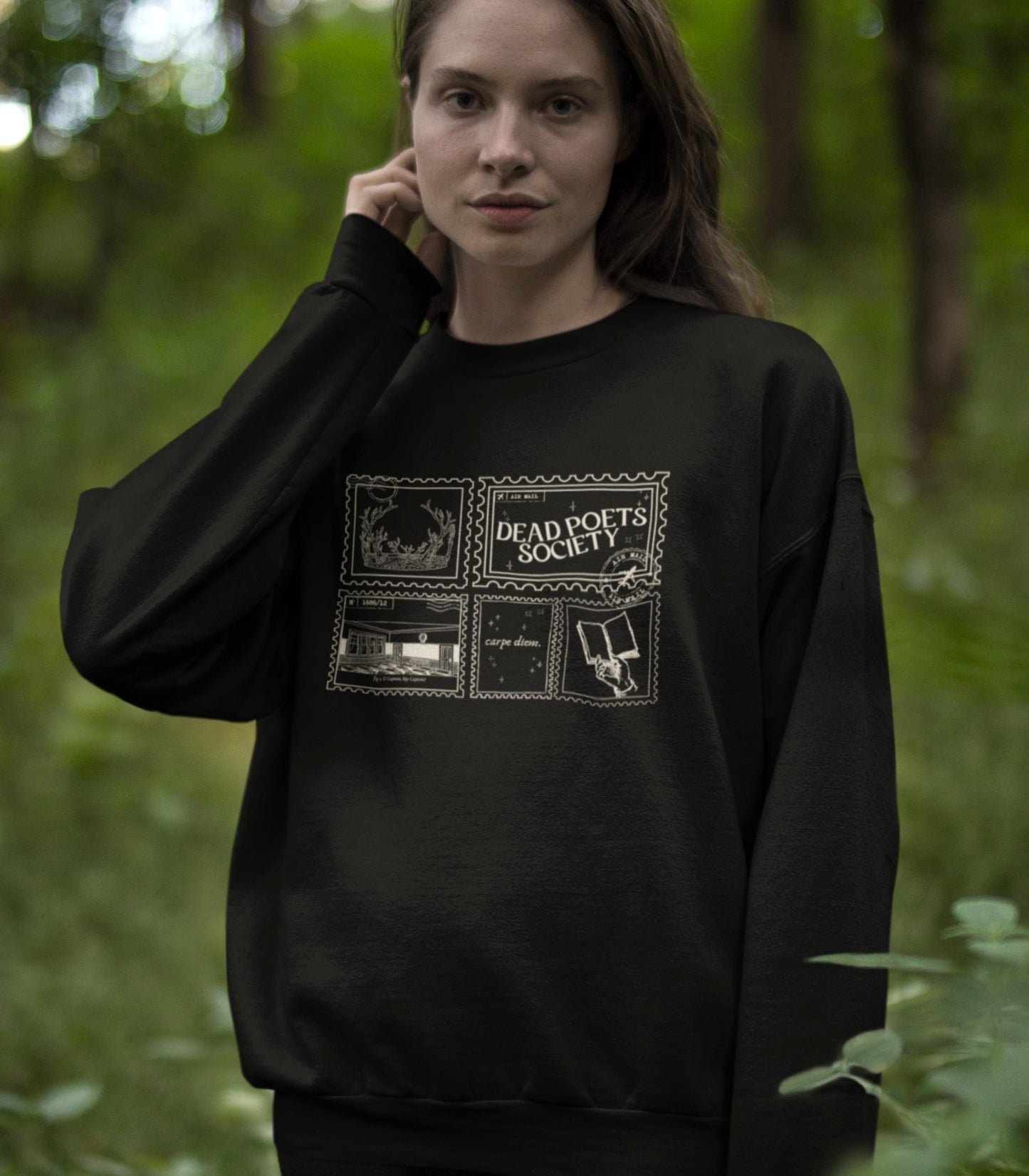 Dead Poets Society Bookish Dark Academia Aesthetic Sweatshirt Welton Academy Carpe Diem Downtown Girl English Major Classic Lit Reader Gift