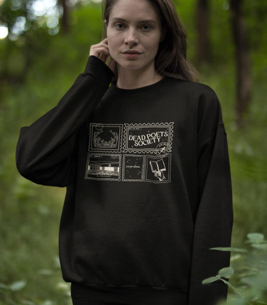 Dead Poets Society Bookish Dark Academia Aesthetic Sweatshirt Welton Academy Carpe Diem Downtown Girl English Major Classic Lit Reader Gift