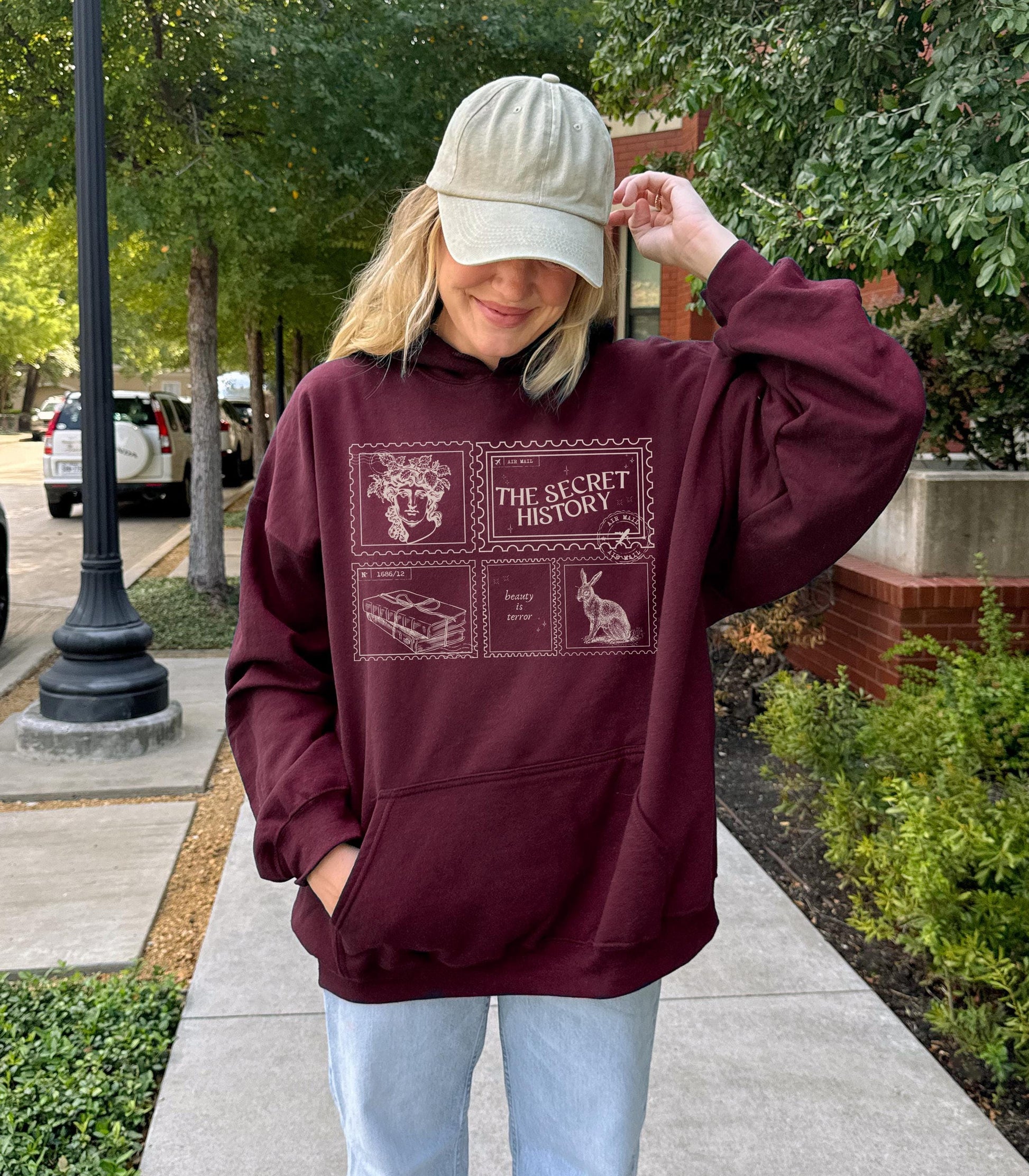 The Secret History Bookish Dark Academia Aesthetic Hoodie Beauty is Terror Hampden College Downtown Girl English Lit Gift back to school