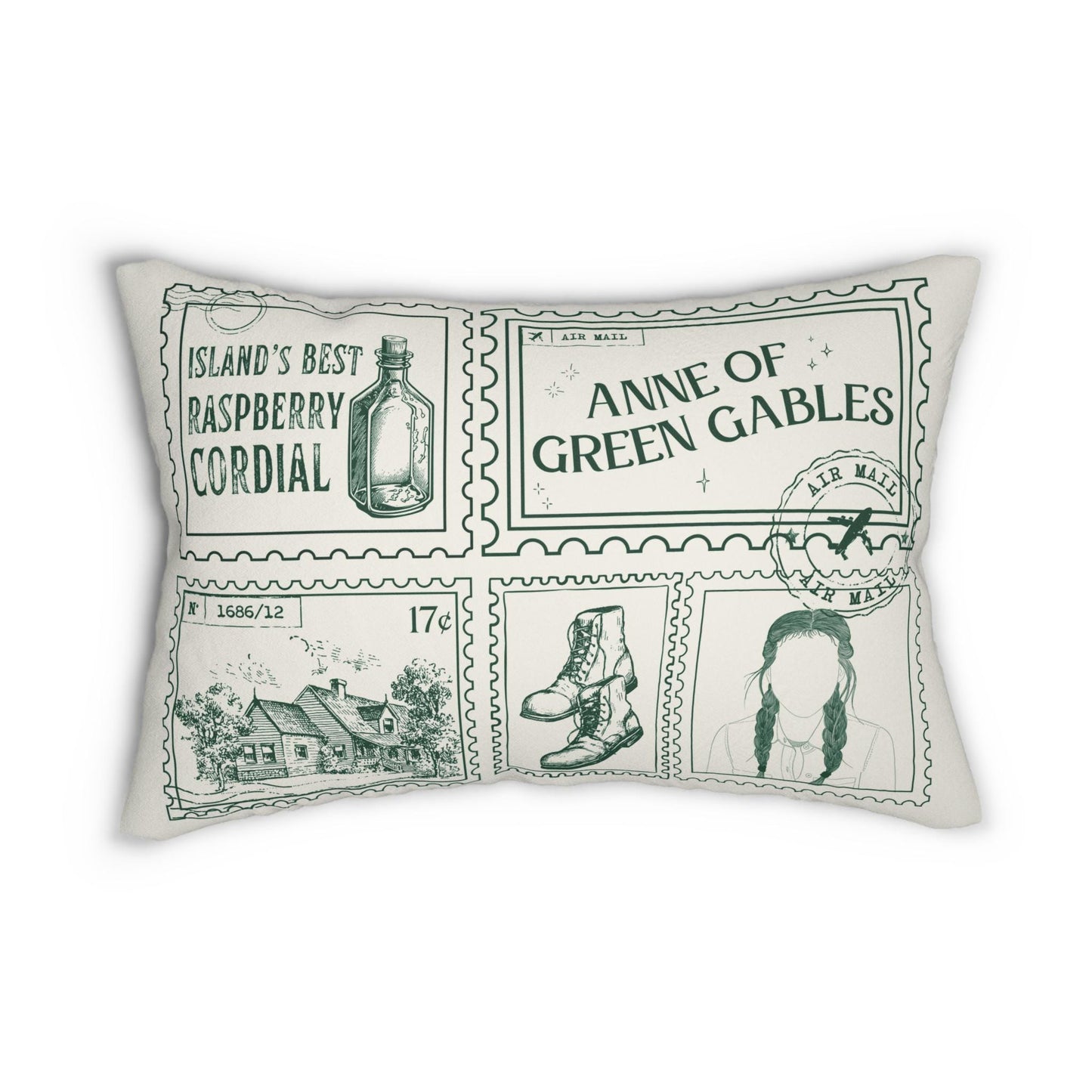 Anne of Green Gables Avonlea Double Sided Throw Pillow * Bookish Aesthetic Cottagecore Book Lover Reader Christmas Gift Idea Anne with an E