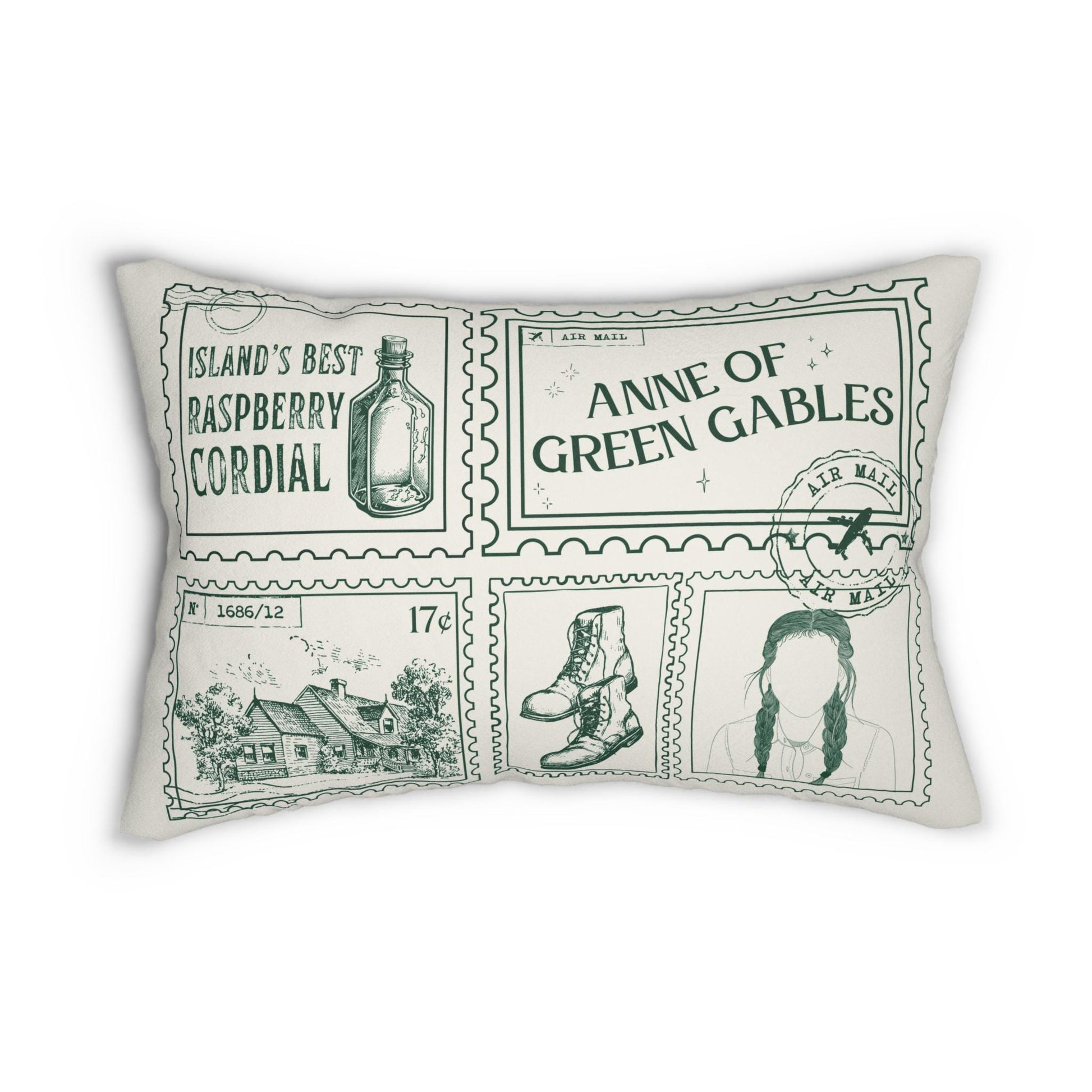 Anne of Green Gables Avonlea Double Sided Throw Pillow * Bookish Aesthetic Cottagecore Book Lover Reader Christmas Gift Idea Anne with an E