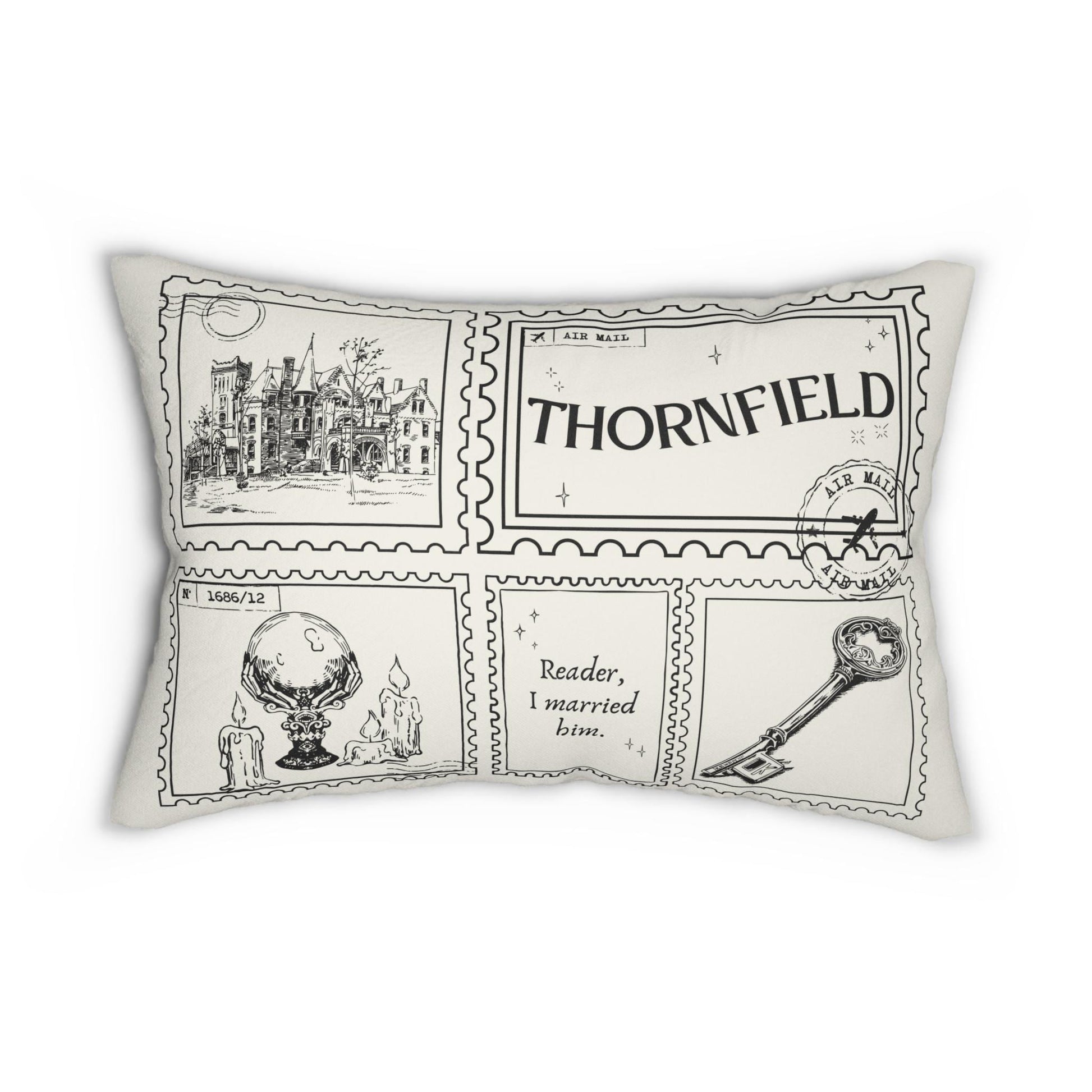 Jane Eyre Thornfield Bookish Double Sided Throw Pillow Bookworm Home Library Decor Bibliophile Christmas Gift Charlotte Bronte I am no bird