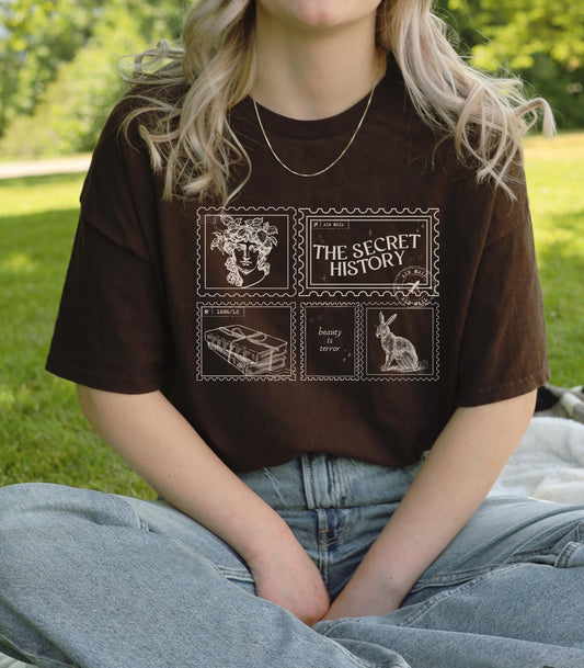 The Secret History Bookish Dark Academia Aesthetic Tshirt * Beauty is Terror Hampden College Downtown Girl English Teacher Christmas Gift