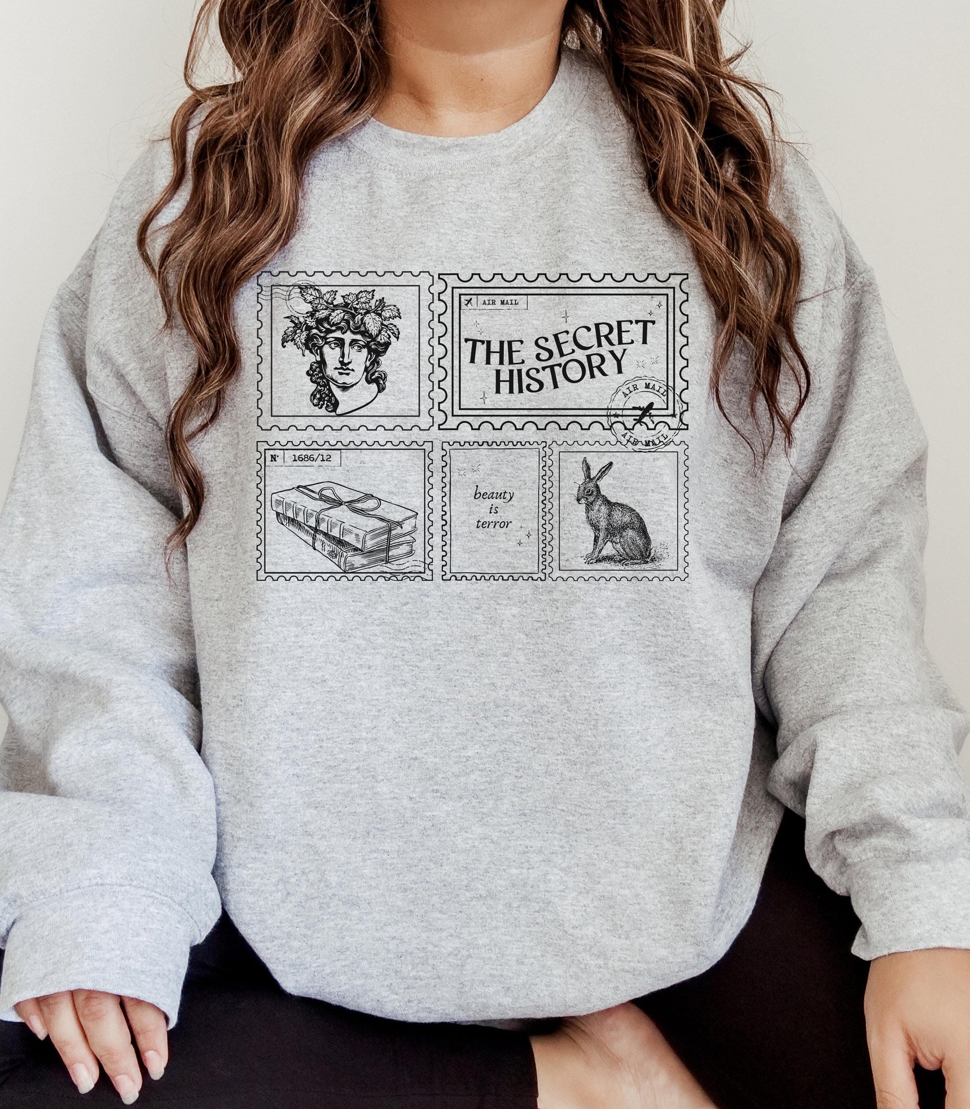 The Secret History Bookish Dark Academia Aesthetic Sweatshirt Beauty is Terror Hampden College Downtown Girl English Major Classic Lit Gift