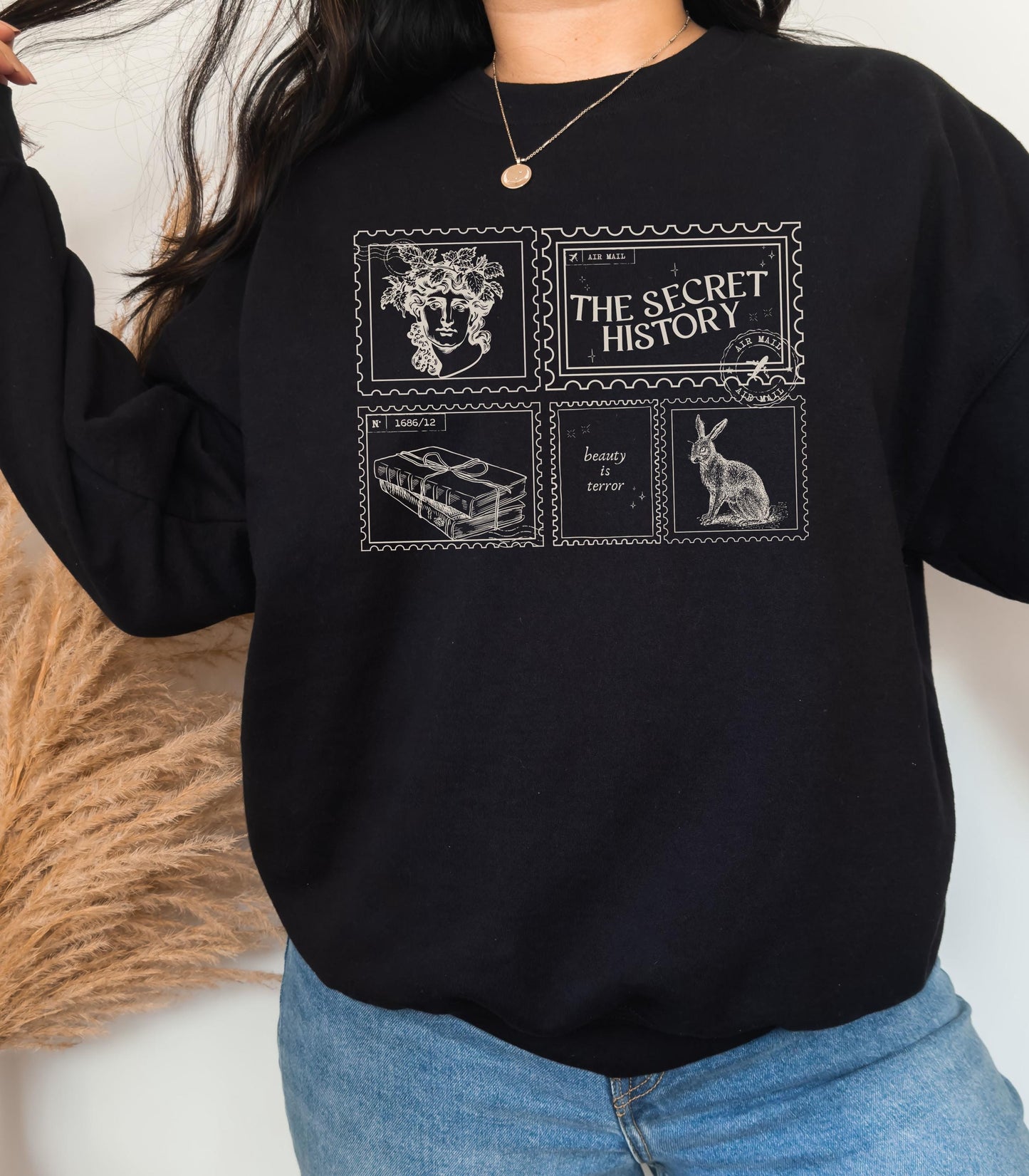 The Secret History Bookish Dark Academia Aesthetic Sweatshirt Beauty is Terror Hampden College Downtown Girl English Major Classic Lit Gift