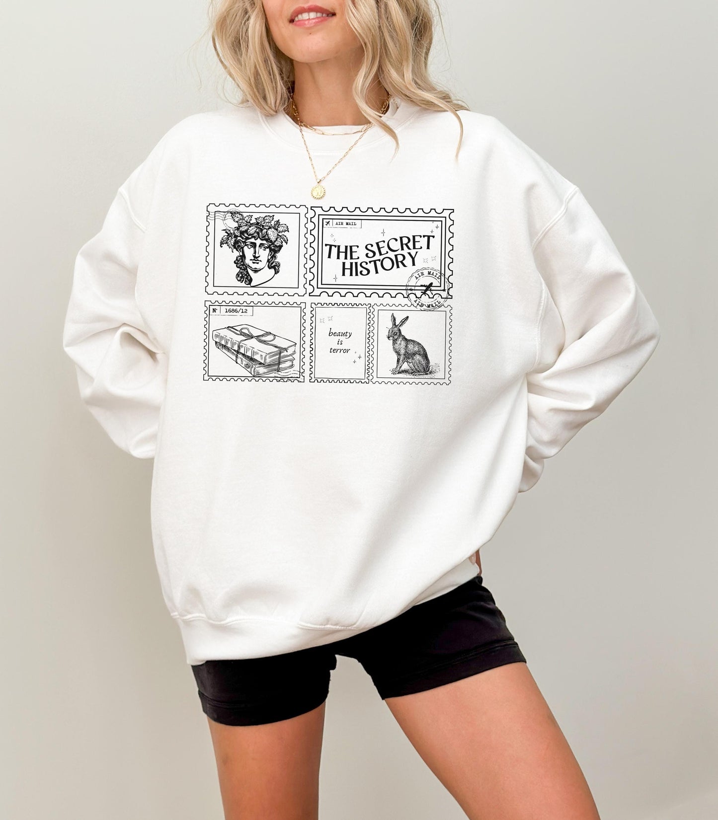 The Secret History Bookish Dark Academia Aesthetic Sweatshirt Beauty is Terror Hampden College Downtown Girl English Major Classic Lit Gift
