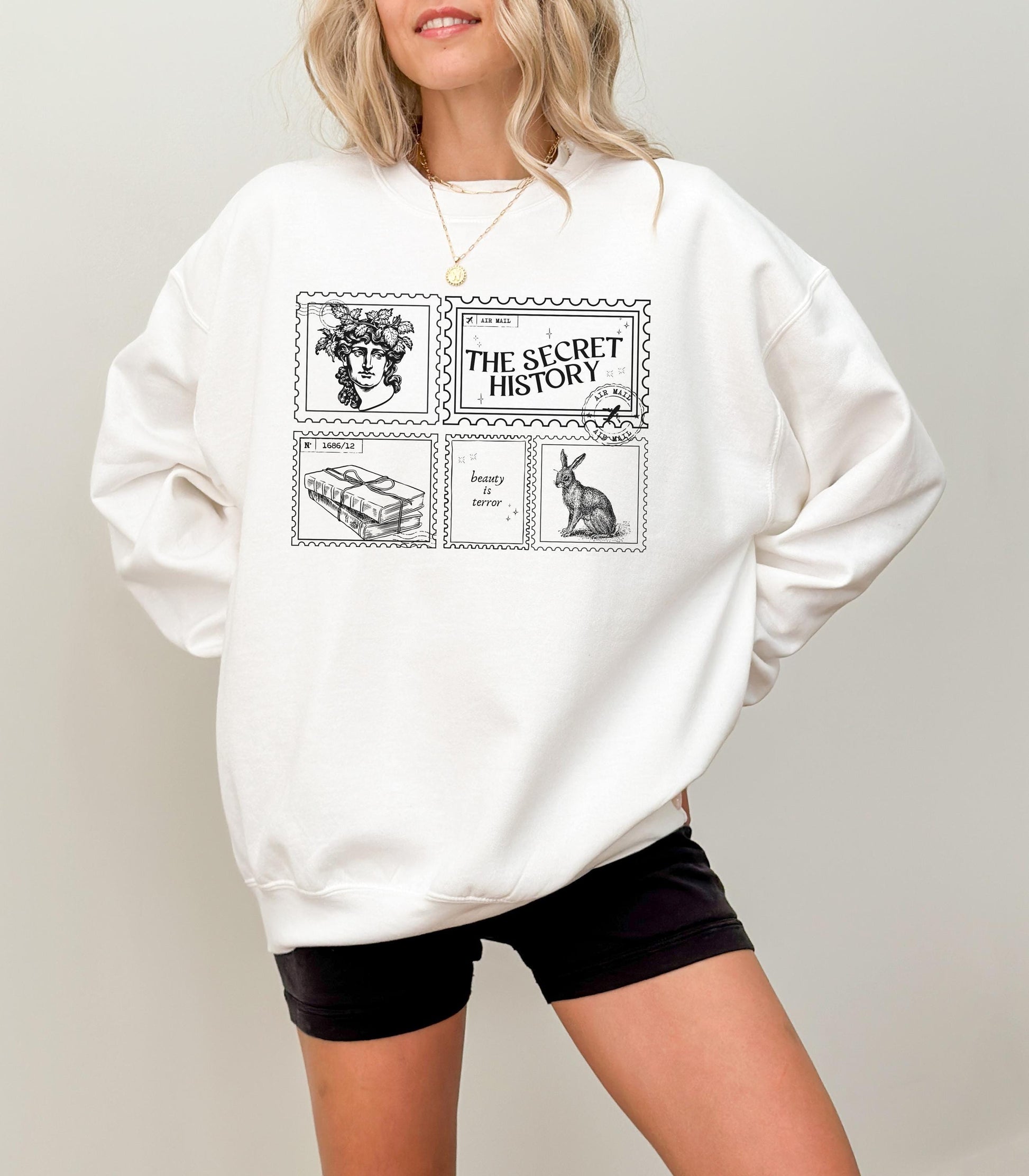 The Secret History Bookish Dark Academia Aesthetic Sweatshirt Beauty is Terror Hampden College Downtown Girl English Major Classic Lit Gift