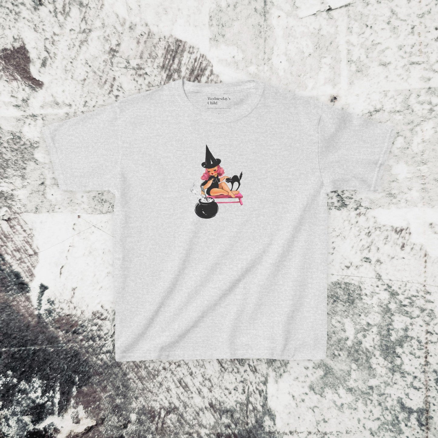 Cute Retro Witch Y2k Baby Tee Vintage Witchy 90s Nostalgia Aesthetic Halloween Pink Trick Or Treat Kewpie Black Cat Spooky Season Boo Basket
