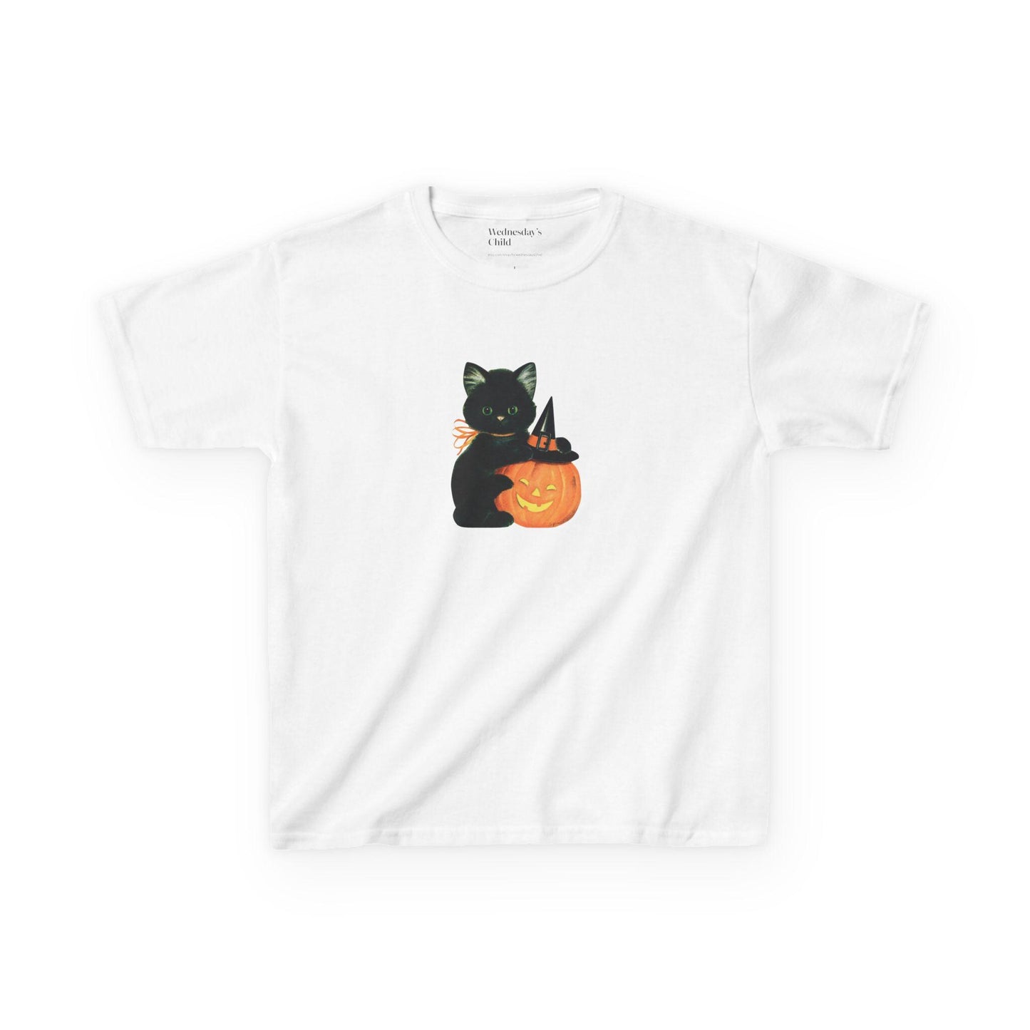 Cute Halloween Kitten Black Cat Pumpkins Y2k Baby Tee * Vintage Witchy 90s Nostalgia Aesthetic Cat Mom Gift Spooky Season Boo Basket Idea