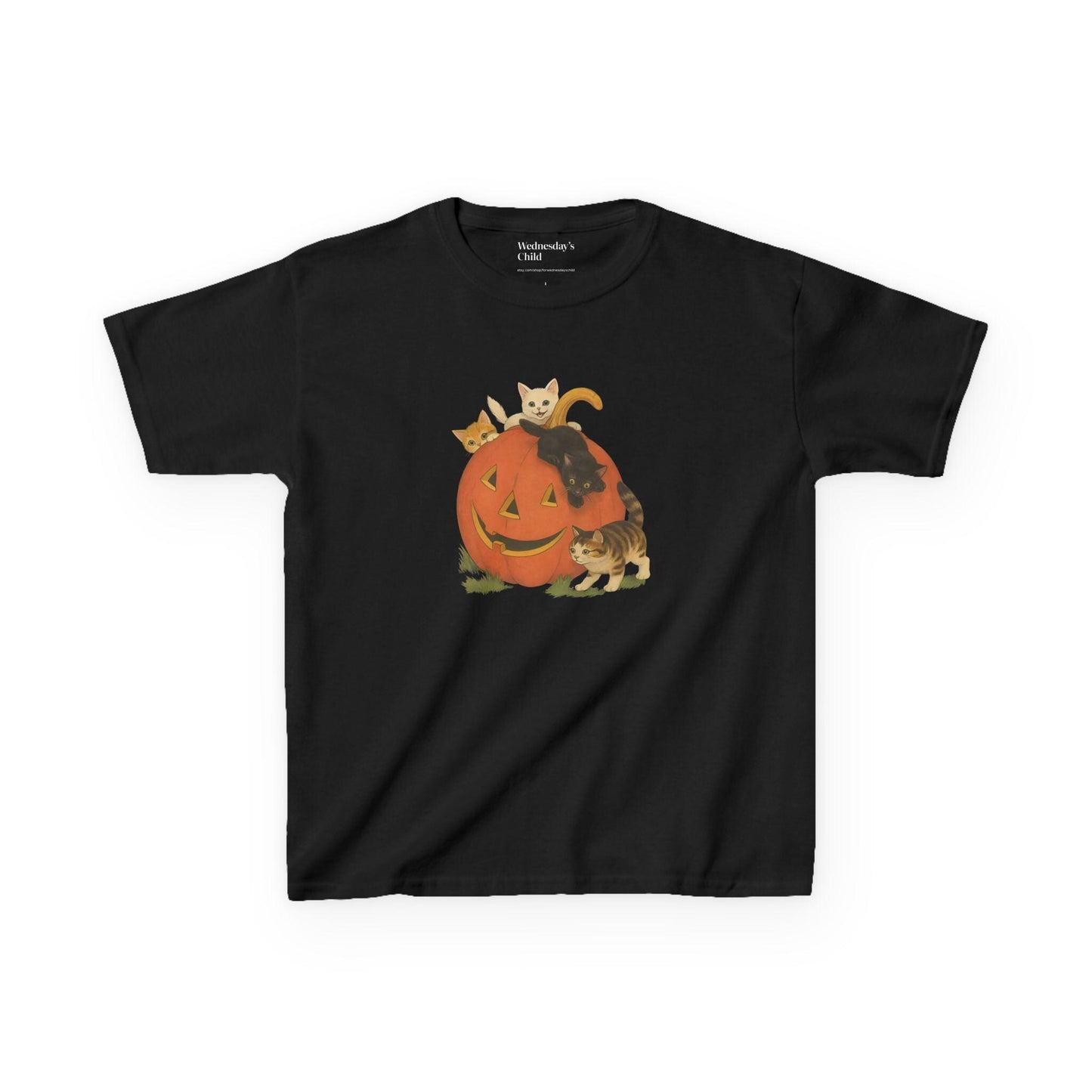 80s Inspired Black Cats In Pumpkin Halloween y2k Aesthetic Baby Tee * Kitten Cat Mom Lover Gift Idea * Spooky Season Kitschy Retro Vintage