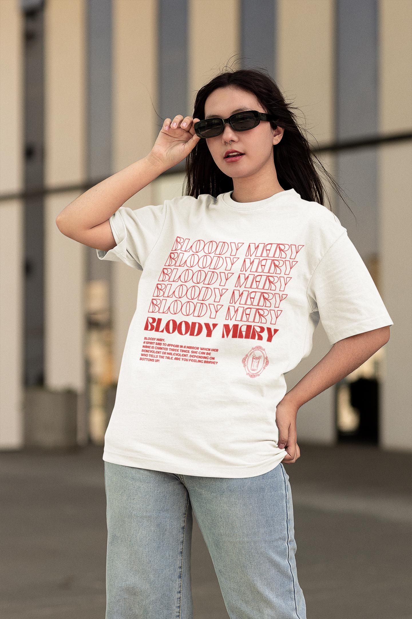 Bloody Mary Spooky Halloween Comfort Colors funny cocktail drinking brunch bachelorette salem scary movie cult classic urban legend mirror