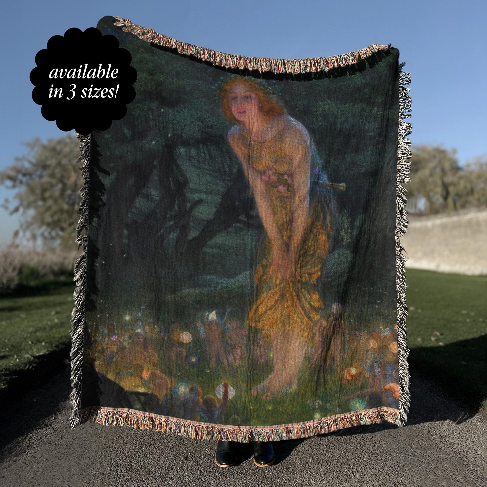 Midsummer Eve Woven Tapestry * Shakespeare Midsummer Night's Dream Wall Hanging Blanket Throw Moody Viral Trendy Canvas Fairycore Whimsigoth