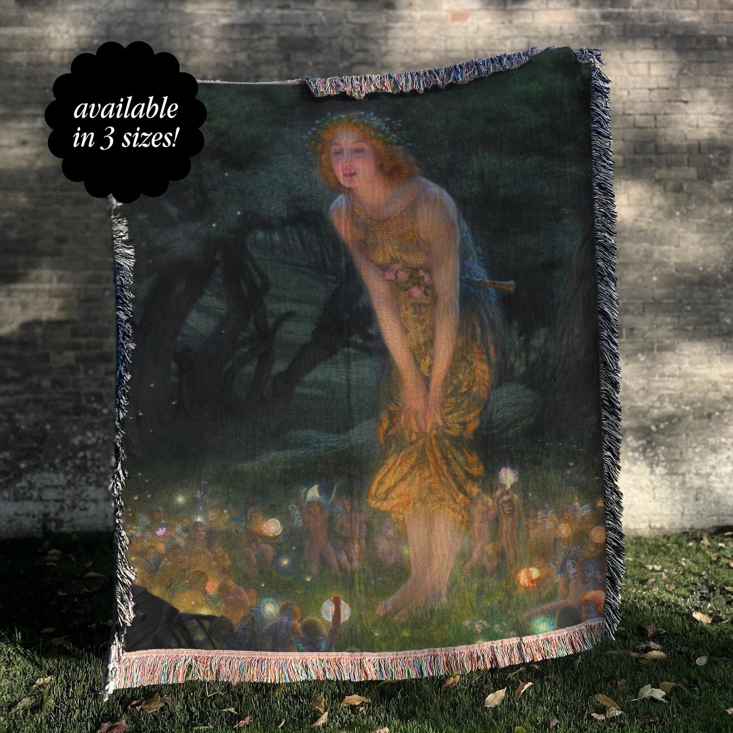 Midsummer Eve Woven Tapestry * Shakespeare Midsummer Night's Dream Wall Hanging Blanket Throw Moody Viral Trendy Canvas Fairycore Whimsigoth