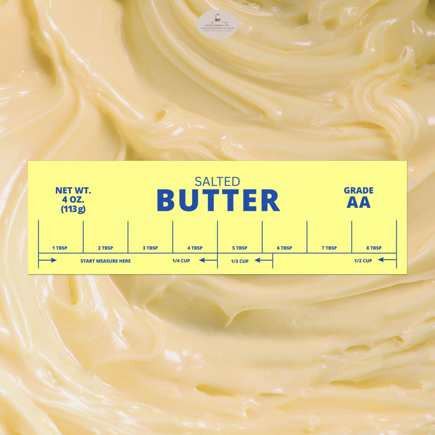 Salted Butter Car Magnet Bumper Sticker * Funny Butter Dairy Baking Lover Foodie Gift for Bakers * Retro Kitchen Unhinged Meme Humor Decal