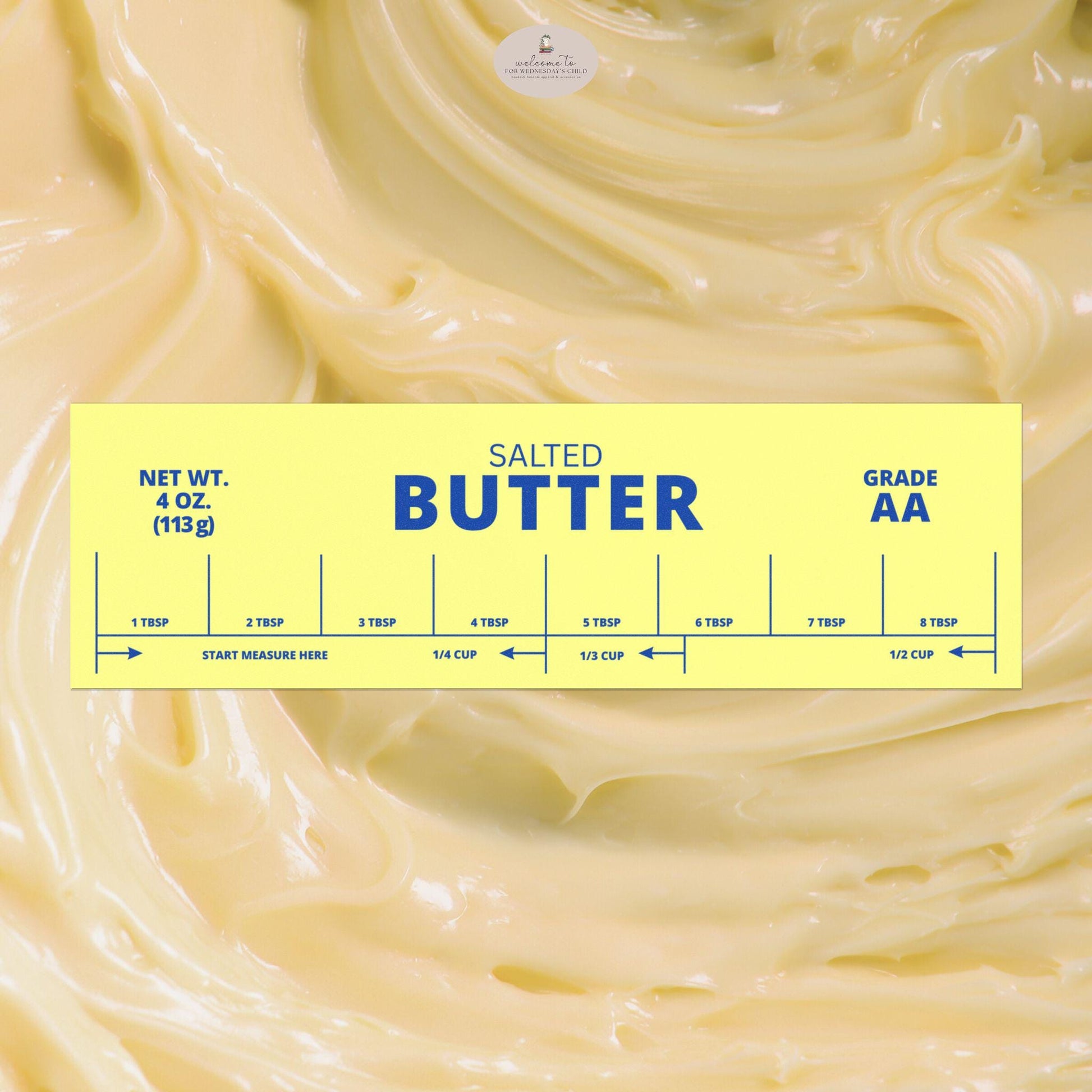 Salted Butter Car Magnet Bumper Sticker * Funny Butter Dairy Baking Lover Foodie Gift for Bakers * Retro Kitchen Unhinged Meme Humor Decal