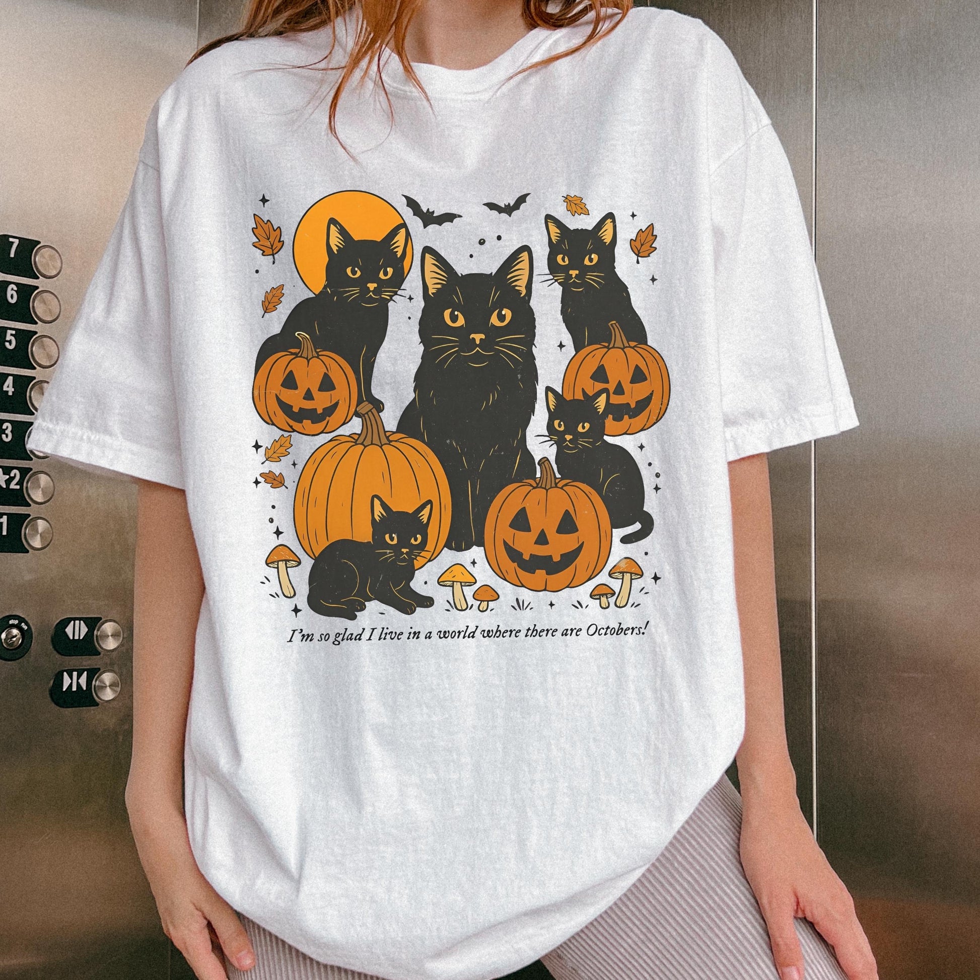 Cat Halloween Anne of Green Gables Octobers Quote Comfort Colors Tee * Black Cat Mom Lover Pumpkin Cozy Spooky Season Fall Autumn Bookish