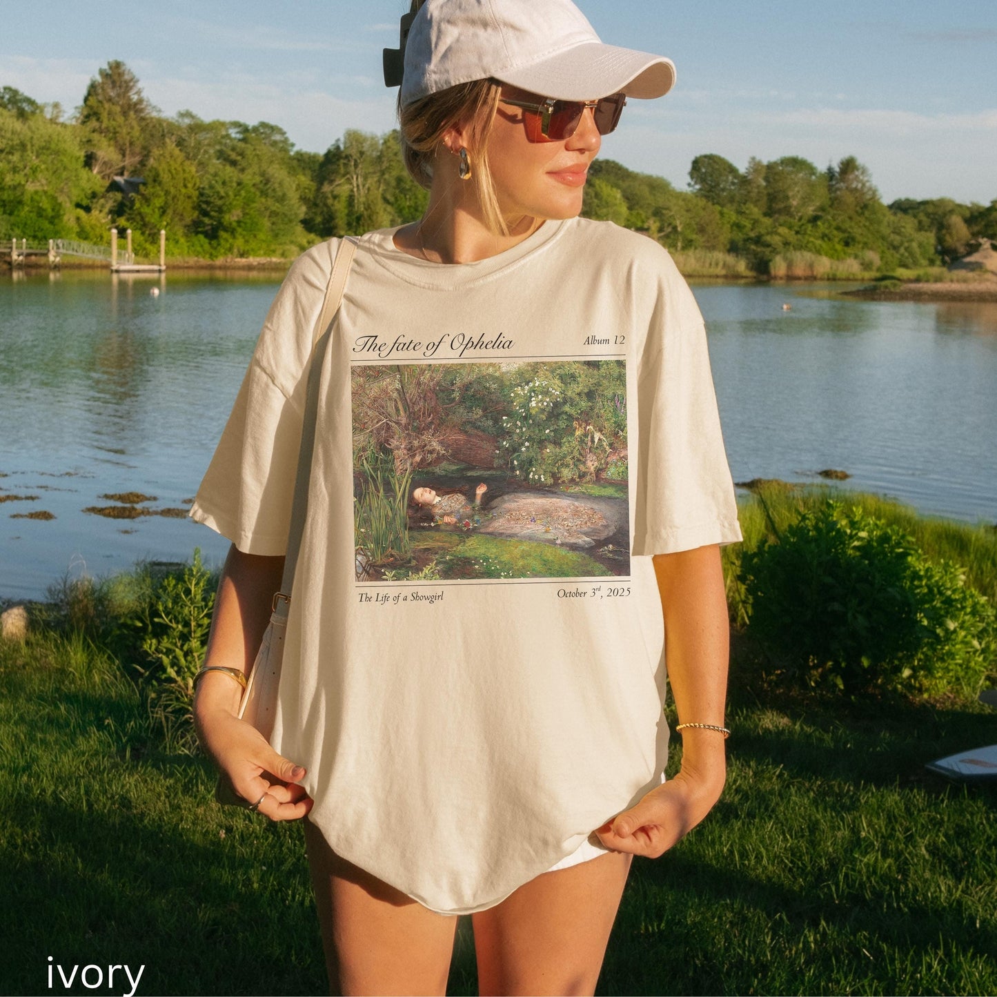 Fate of Ophelia Comfort Colors Shirt * TS Inspired In My Showgirl Era Pearls Concert Music Album Premiere Tee Millais Hamlet Shakespeare