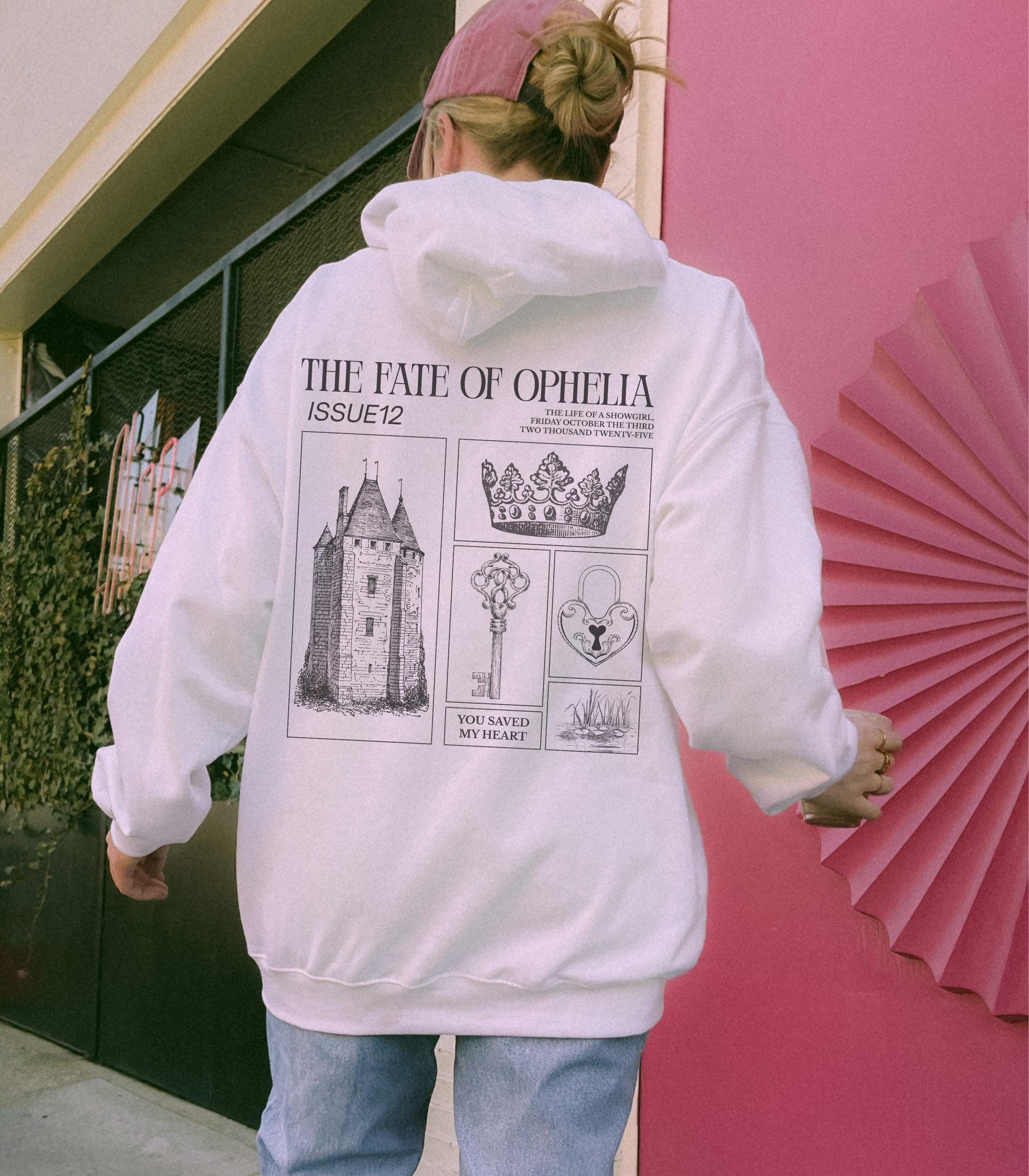 Shakespeare The Fate of Ophelia Hoodie Hamlet Keep it 100 TS Inspired In My Showgirl Era Pearls Concert Outfit Millais Painting Saved Heart