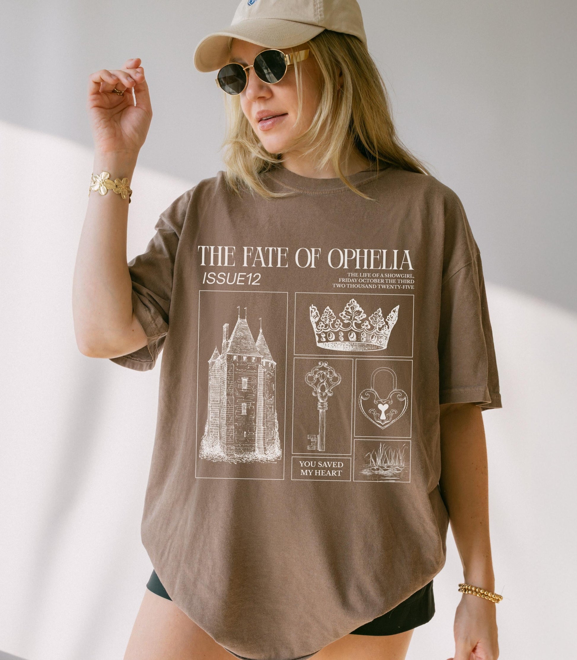 Shakespeare Fate of Ophelia Hamlet In My Showgirl Era Pearls Music Lyric Concert Album 12 Release Comfort Colors Tee Eldest Daughter Gift