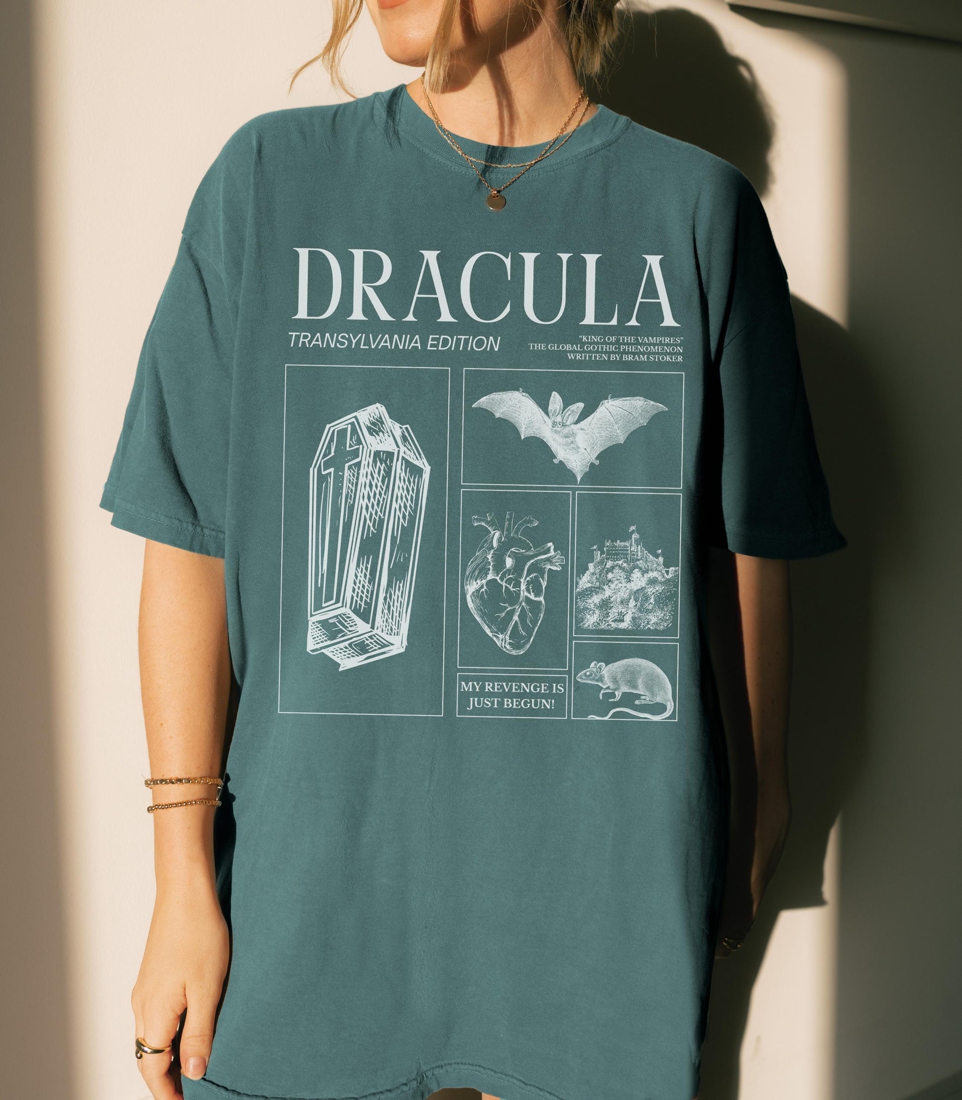Bram Stoker's Dracula King of Vampires Comfort Colors Halloween Tee * Monster Mash Retro Cult Classic Horror Movie Bats Dark Romance Bookish