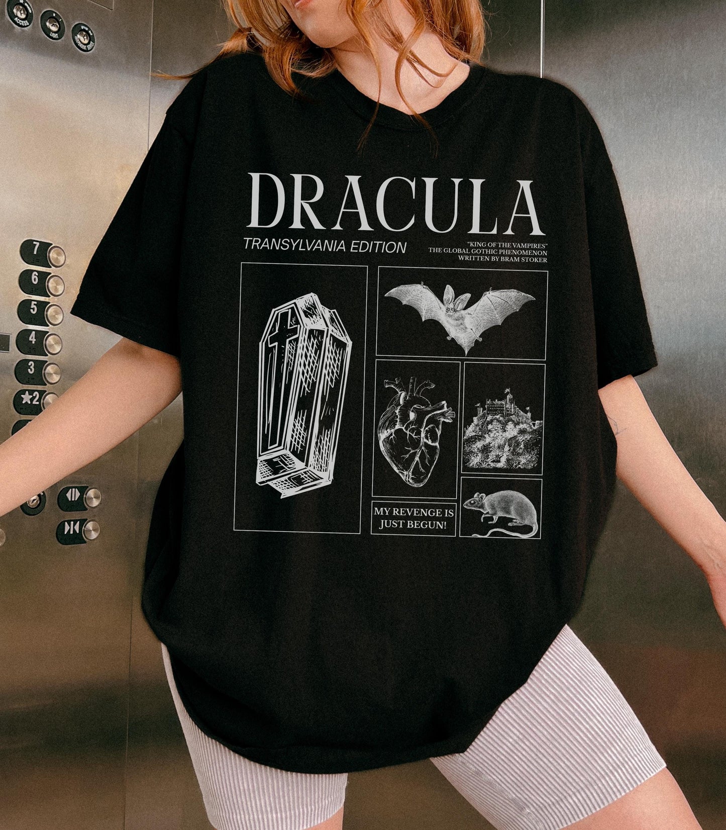 Bram Stoker's Dracula King of Vampires Comfort Colors Halloween Tee * Monster Mash Retro Cult Classic Horror Movie Bats Dark Romance Bookish