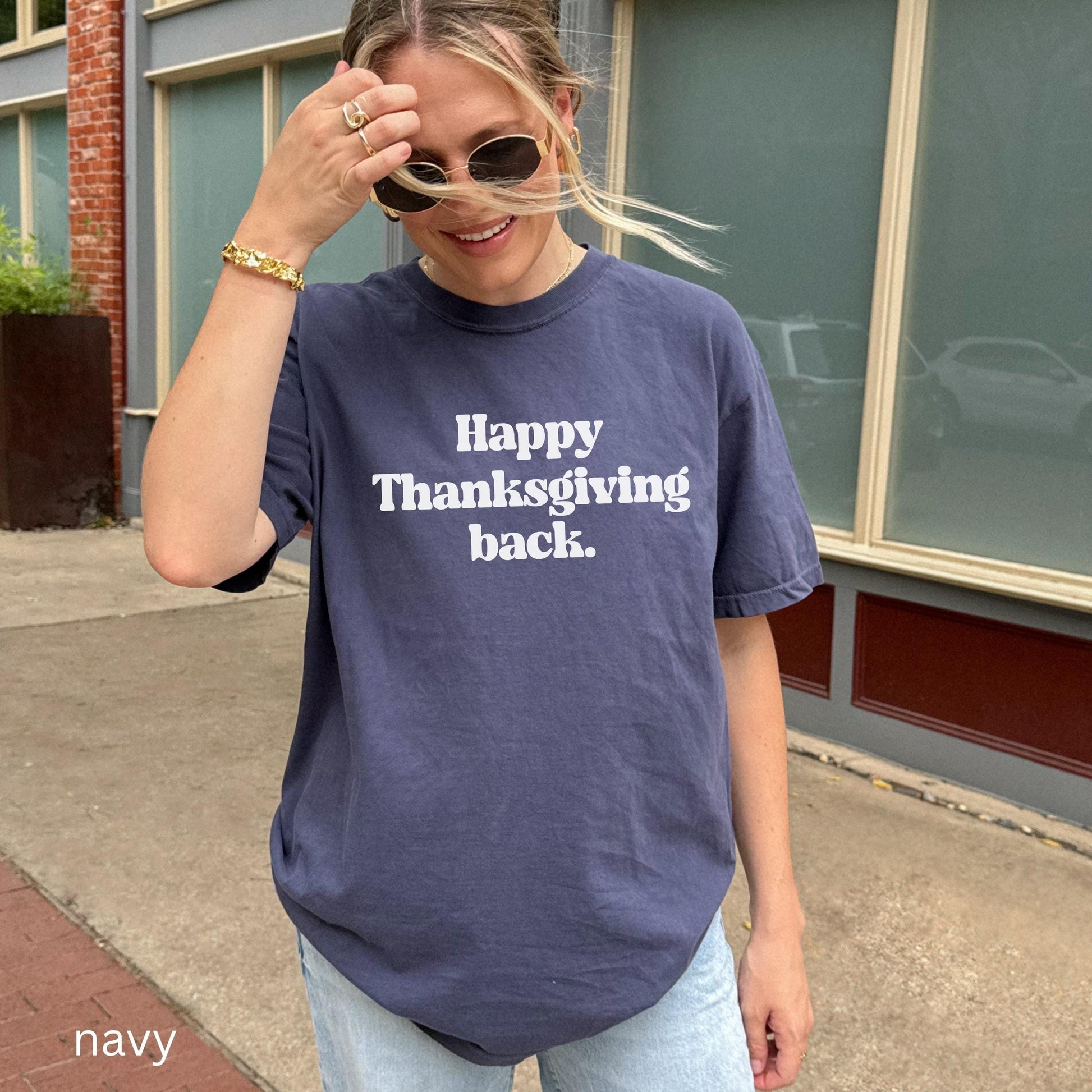 Retro Happy Thanksgiving Back You've got mail Comfort Colors Tee * Nora Ephron Kathleen Kelly Joe Fox Don't Cry Shopgirl Shop Around Corner