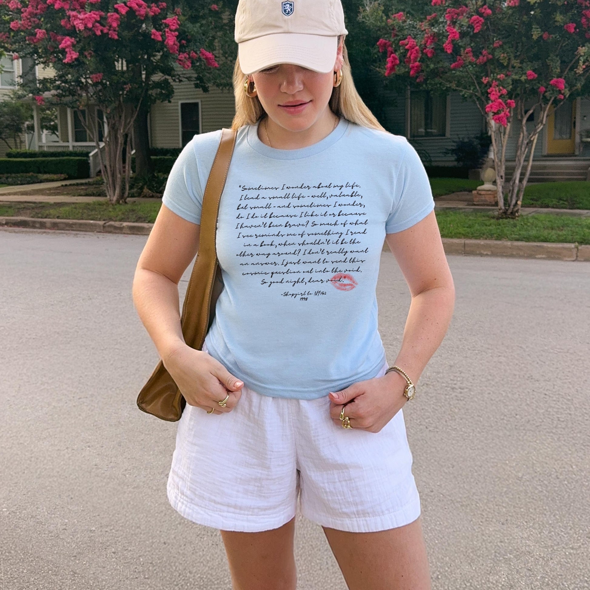 You've Got Mail Monologue Love Letter Y2k Baby Tee * 90s Coquette Rom Com Kathleen Kelly Joe Fox Books Shopgirl NY152 Nora Ephron Tom Hanks