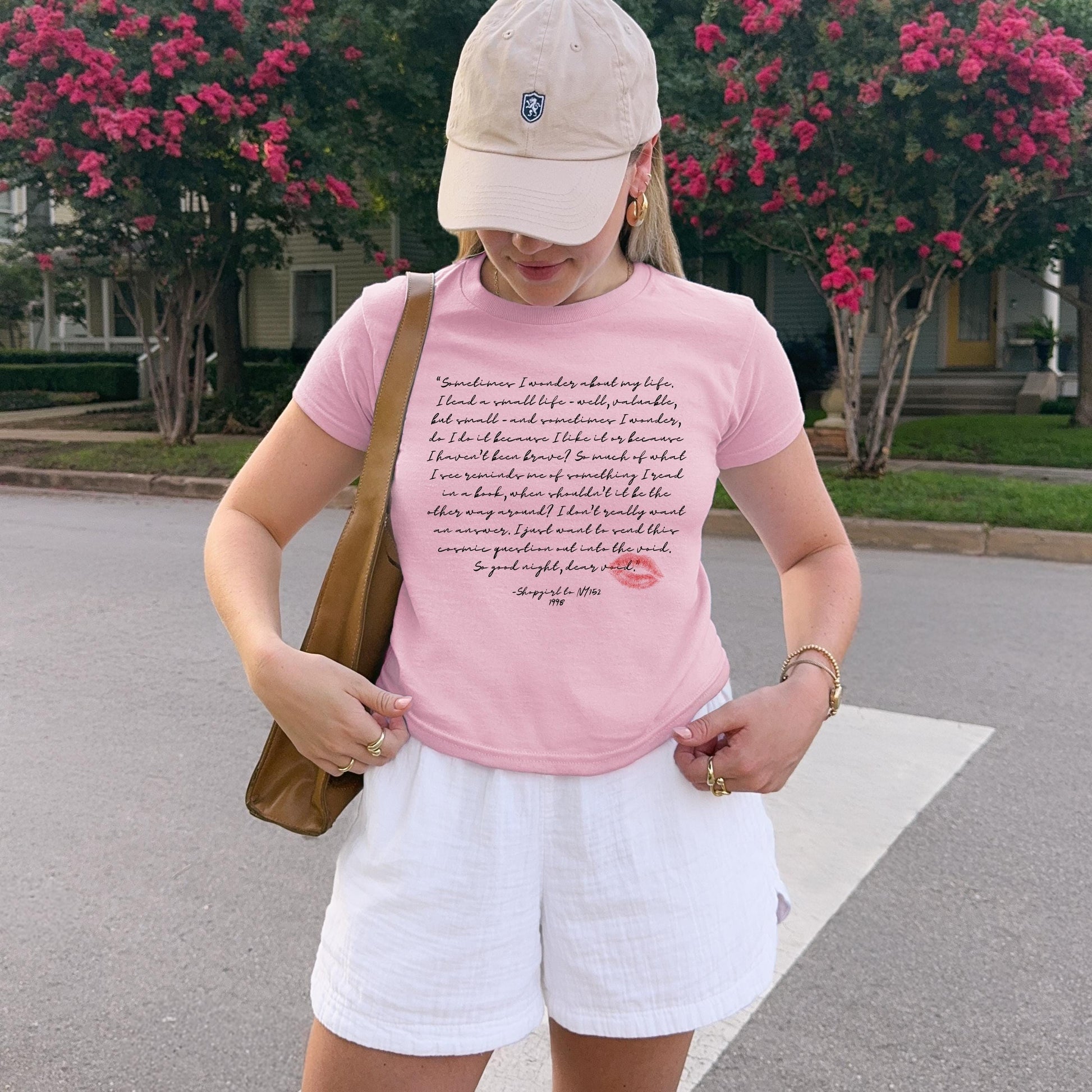 You've Got Mail Monologue Love Letter Y2k Baby Tee * 90s Coquette Rom Com Kathleen Kelly Joe Fox Books Shopgirl NY152 Nora Ephron Tom Hanks