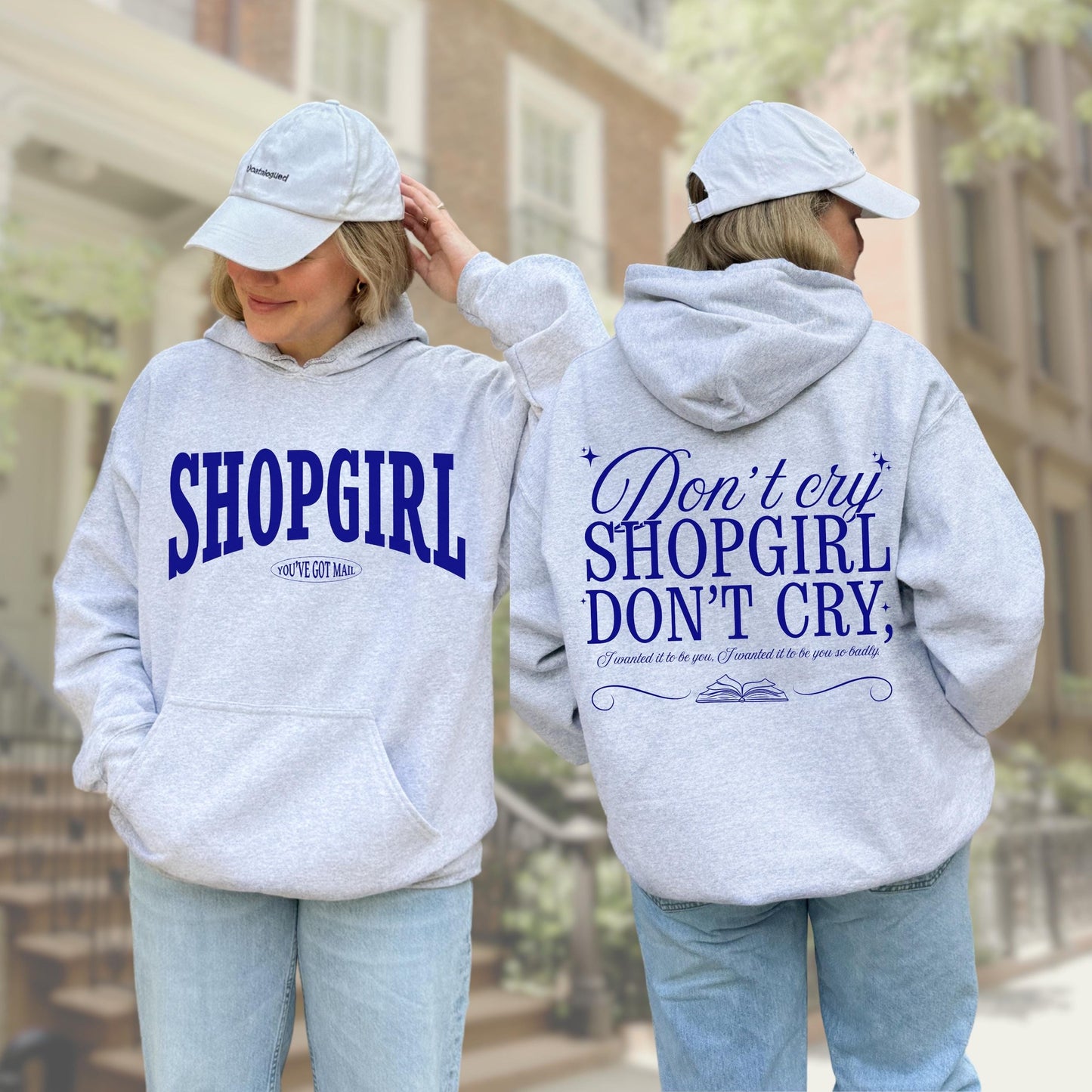 You've Got Mail Shopgirl Hoodie * Words on Back Joe Fox Books Shop Around Corner Meg Ryan Fall Tom Hanks Nora Ephron Autumn Aesthetic Gift