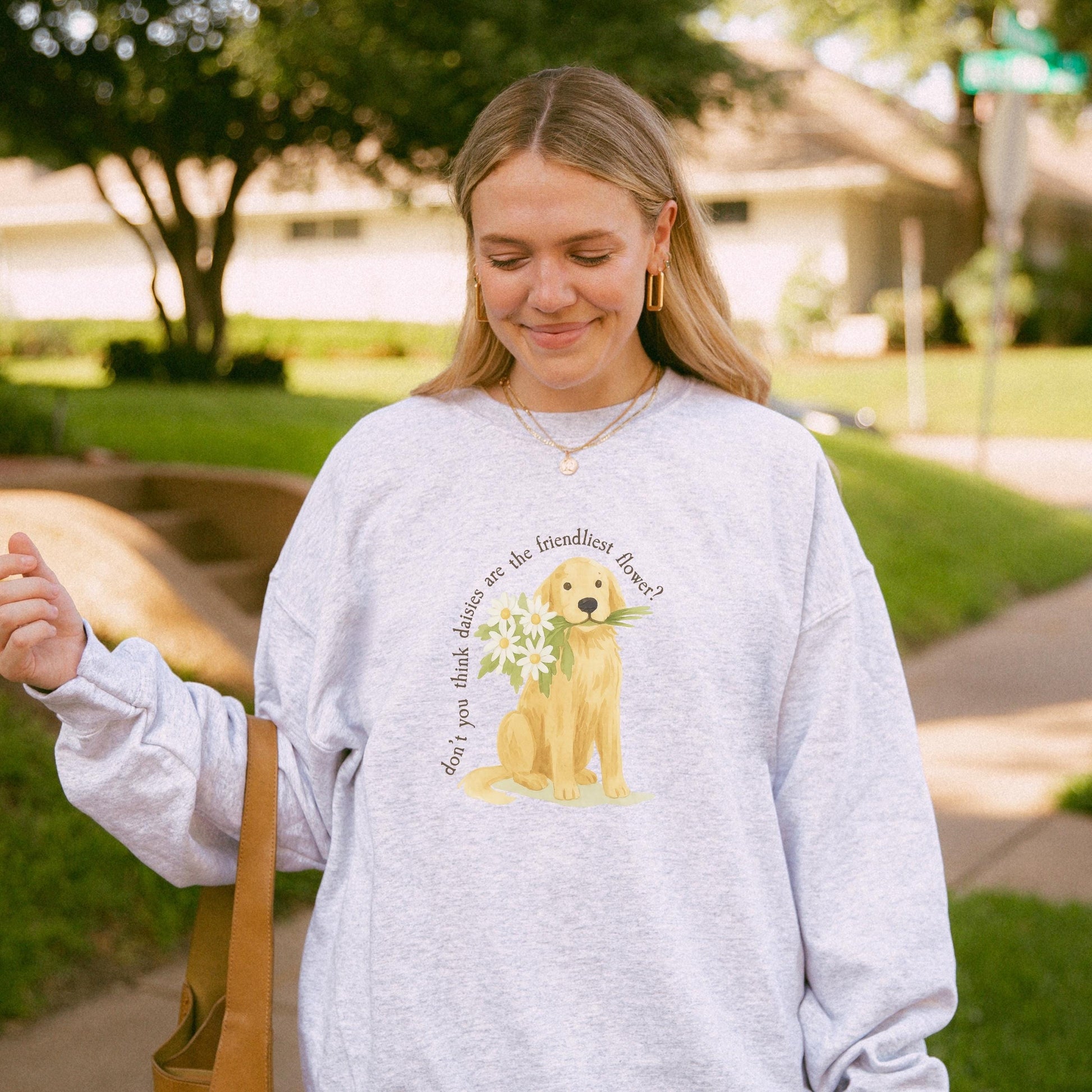 You've Got Mail Brinkley Dog Sweatshirt * Kathleen Kelly Daisies Bouquet NY152 Meg Ryan Fall Tom Hanks Directed Nora Ephron Rom Com 90s