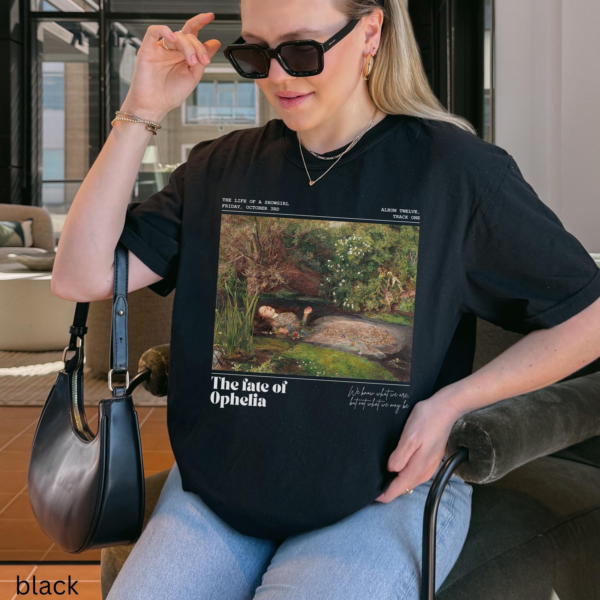 Fate of Ophelia Comfort Colors Shirt TS Inspired In My Showgirl Era Pearls Concert Lyric Music Album Release Tee Millais Hamlet Shakespeare