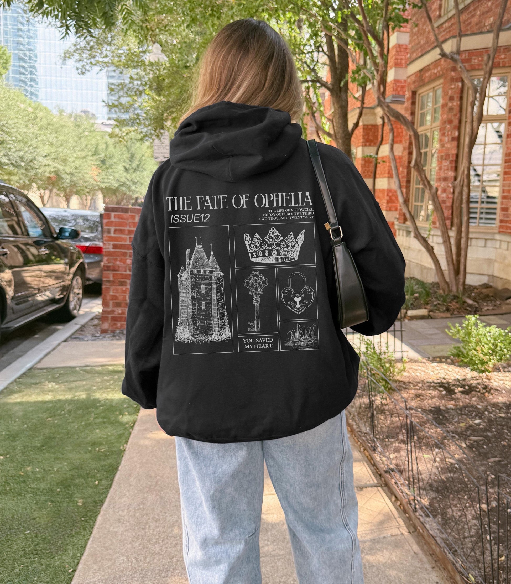 Shakespeare The Fate of Ophelia Hoodie Hamlet Keep it 100 TS Inspired In My Showgirl Era Pearls Concert Outfit Millais Painting Saved Heart