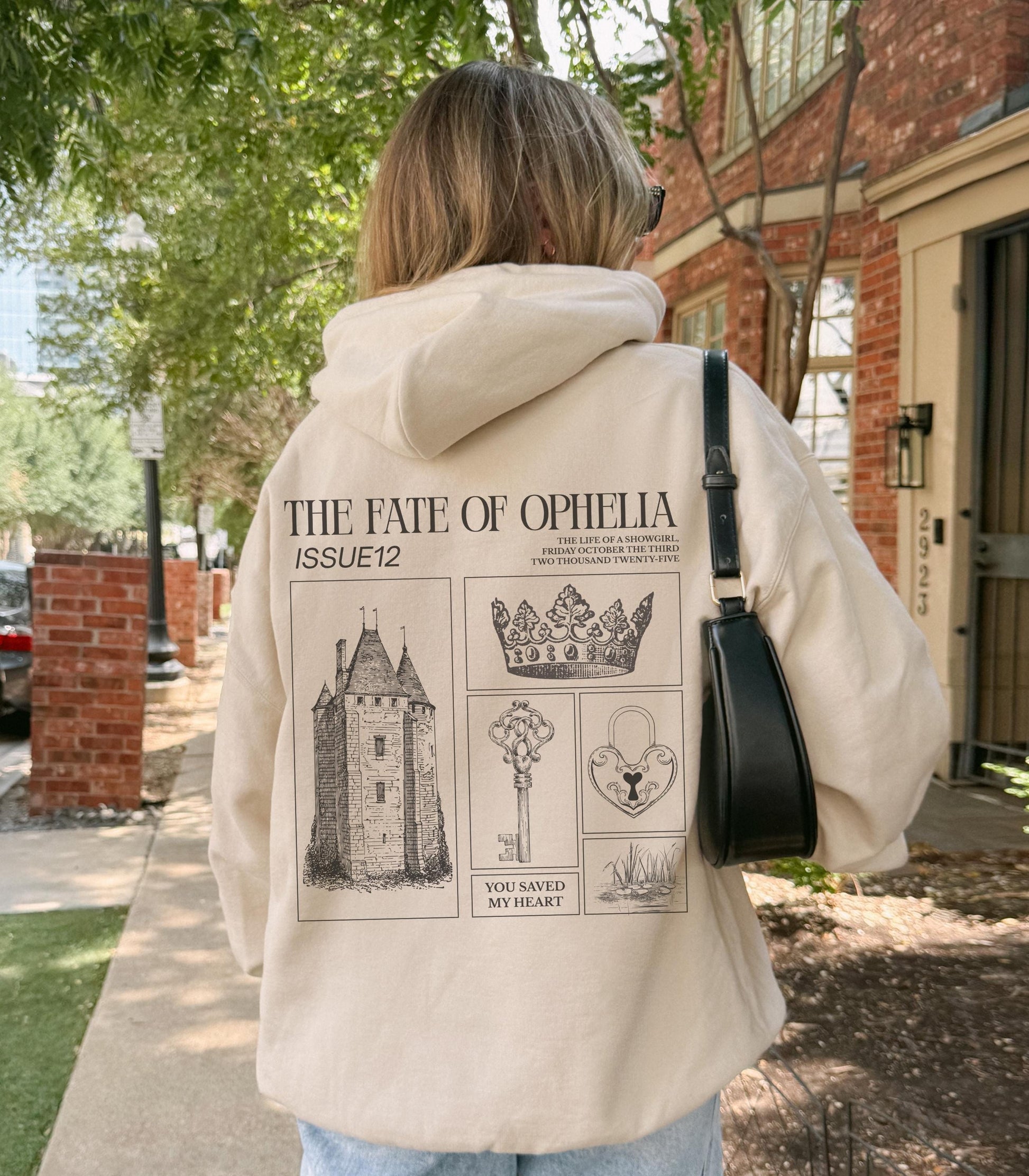 Shakespeare The Fate of Ophelia Hoodie Hamlet Keep it 100 TS Inspired In My Showgirl Era Pearls Concert Outfit Millais Painting Saved Heart