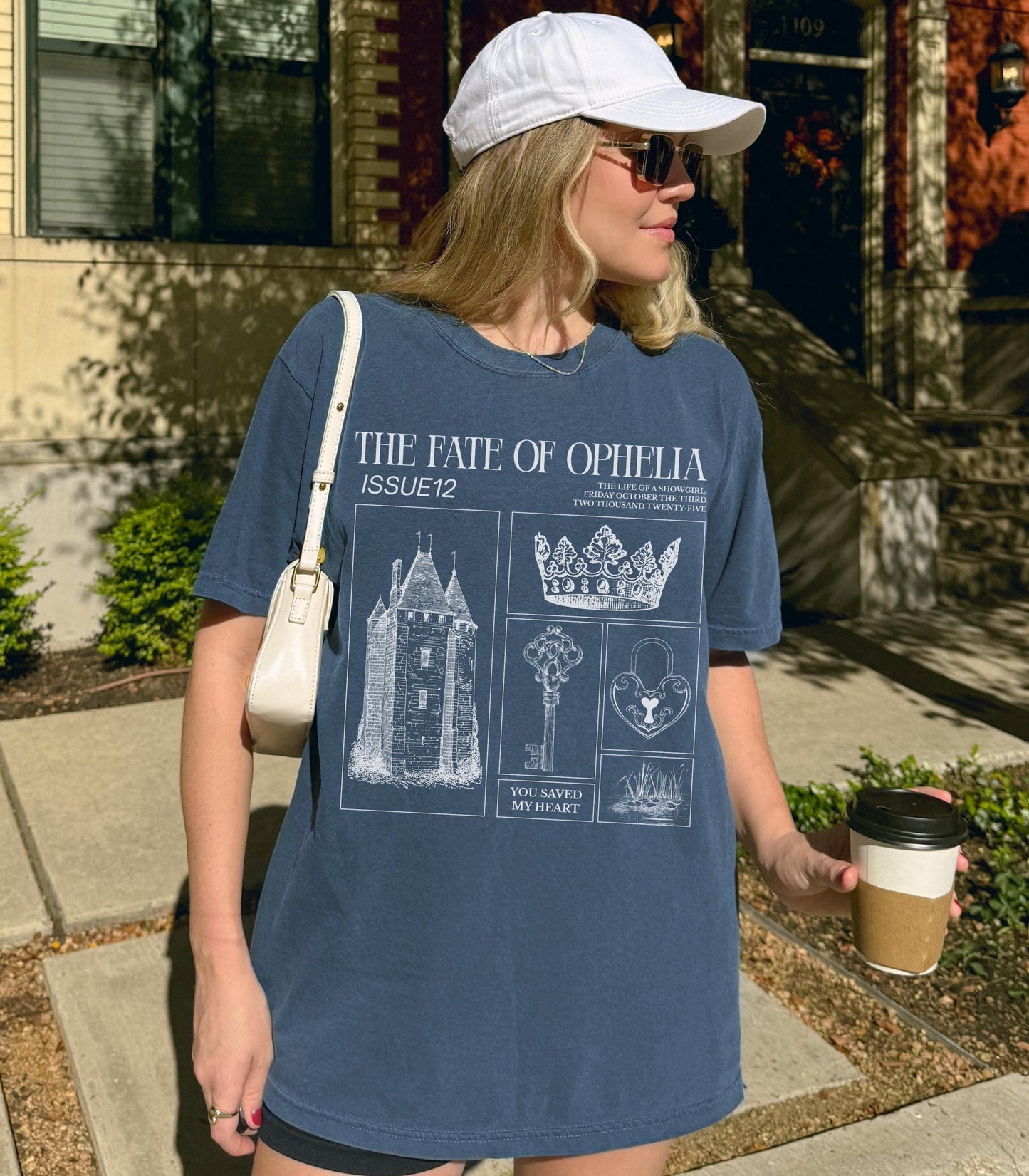 Shakespeare Fate of Ophelia Hamlet In My Showgirl Era Pearls Music Lyric Concert Album 12 Release Comfort Colors Tee Eldest Daughter Gift