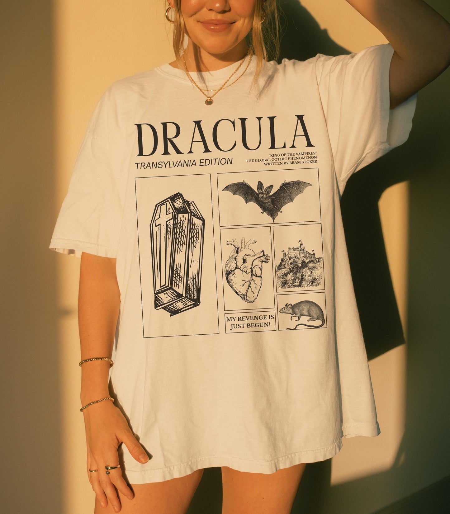 Bram Stoker's Dracula King of Vampires Comfort Colors Halloween Tee * Monster Mash Retro Cult Classic Horror Movie Bats Dark Romance Bookish
