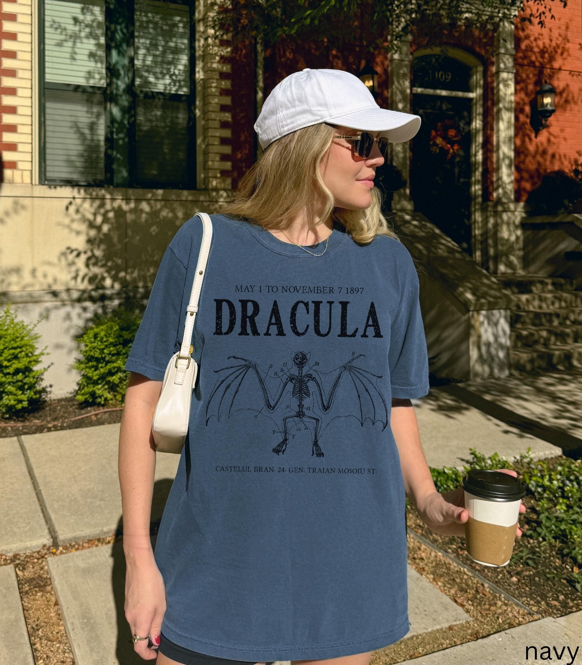 Bram Stoker's Dracula Vampire Bat Anatomy Comfort Colors Halloween Tee * Monster Mash Retro Cult Classic Horror Movie Dark Romance Bookish