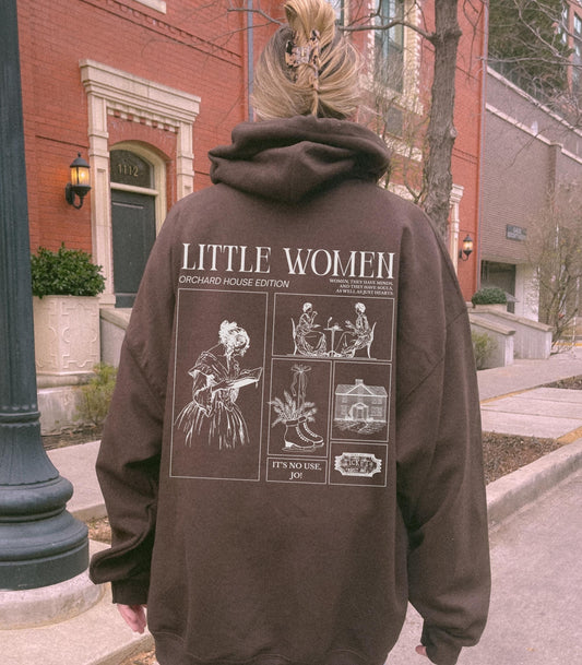 Little Women Bookish Hoodie Cottagecore March Sisters It's No Use Jo Beth Amy Meg Orchard House Fandom Merch Booktok Christmas Reader Gift