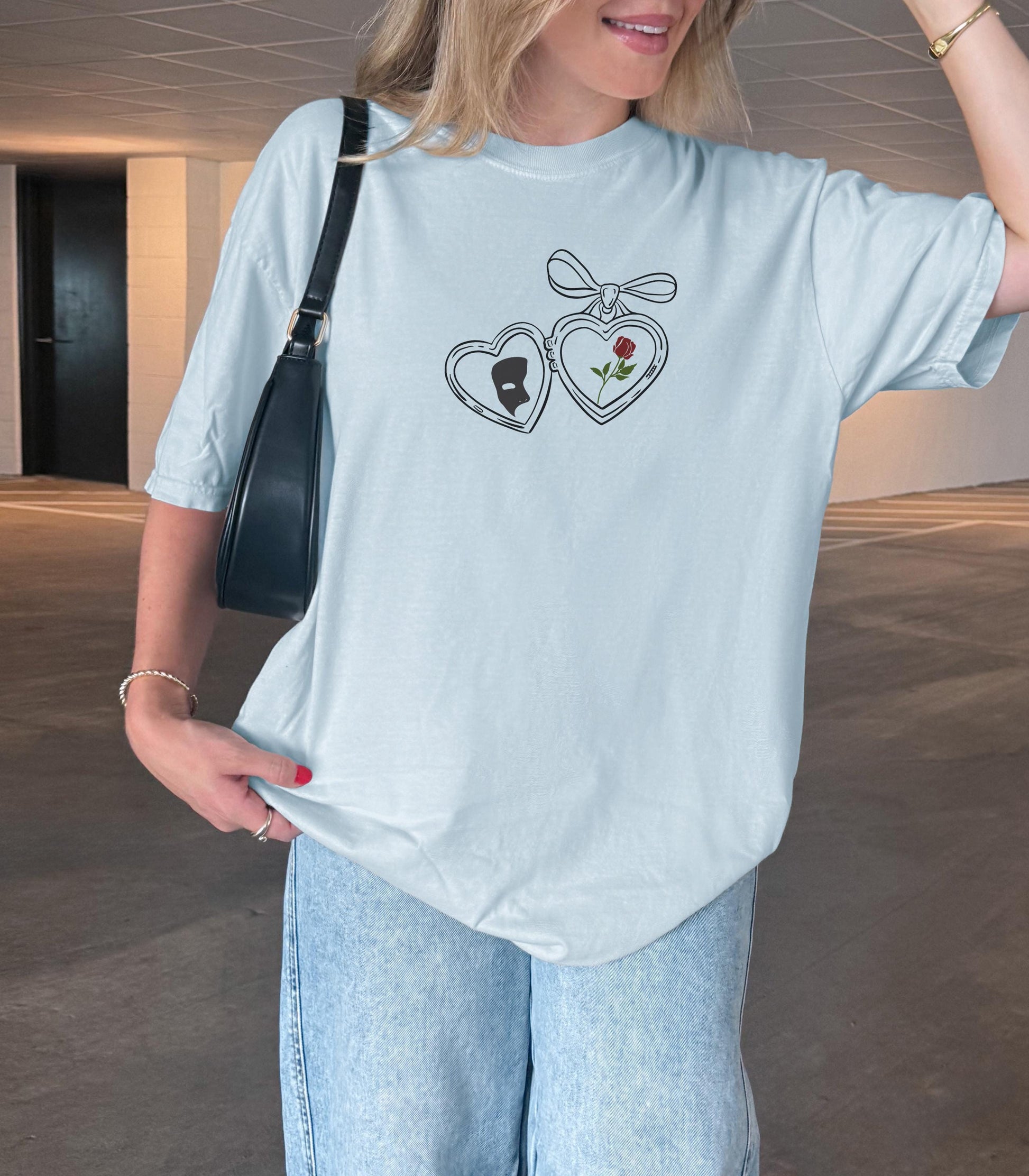 Gaston Leroux Phantom of the Opera Locket Comfort Colors Tee * Villain Lover Theater Kid Drama Cast Wrap Gift for Readers Gothic Bookish