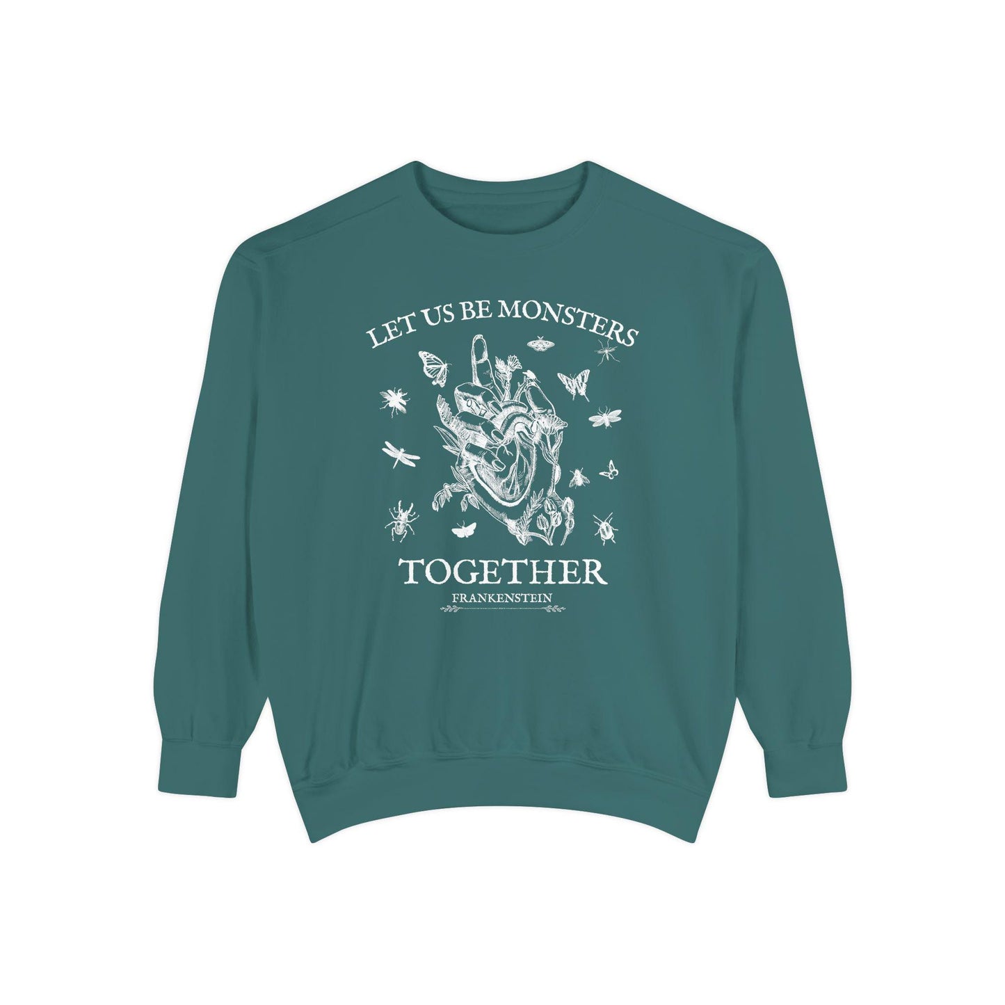Frankenstein Mary Shelley Sweatshirt * Insects Spooky Horror Gothic Monster Movie Lover Merch Bookish Halloween Dark Romance Academia Gift