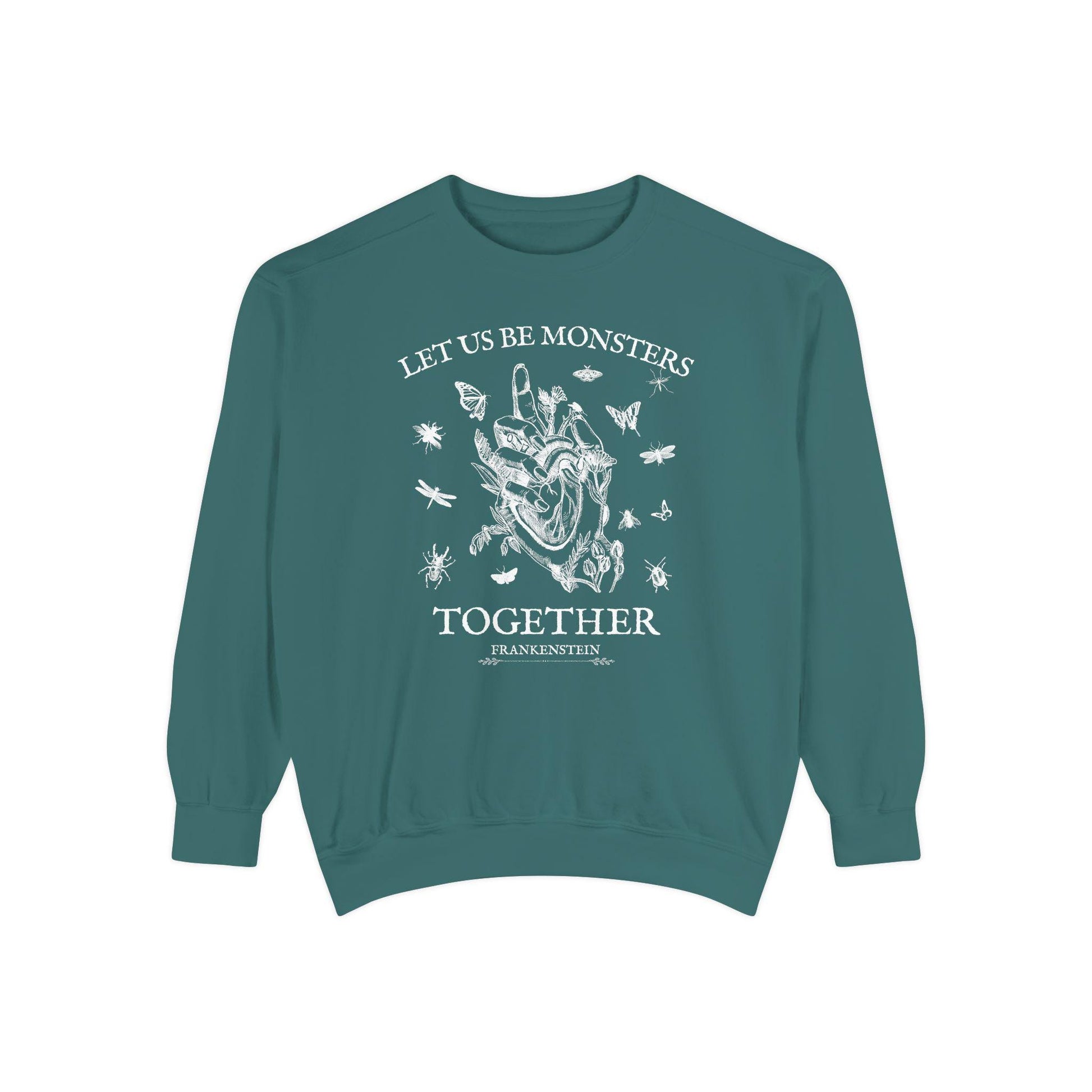 Frankenstein Mary Shelley Sweatshirt * Insects Spooky Horror Gothic Monster Movie Lover Merch Bookish Halloween Dark Romance Academia Gift