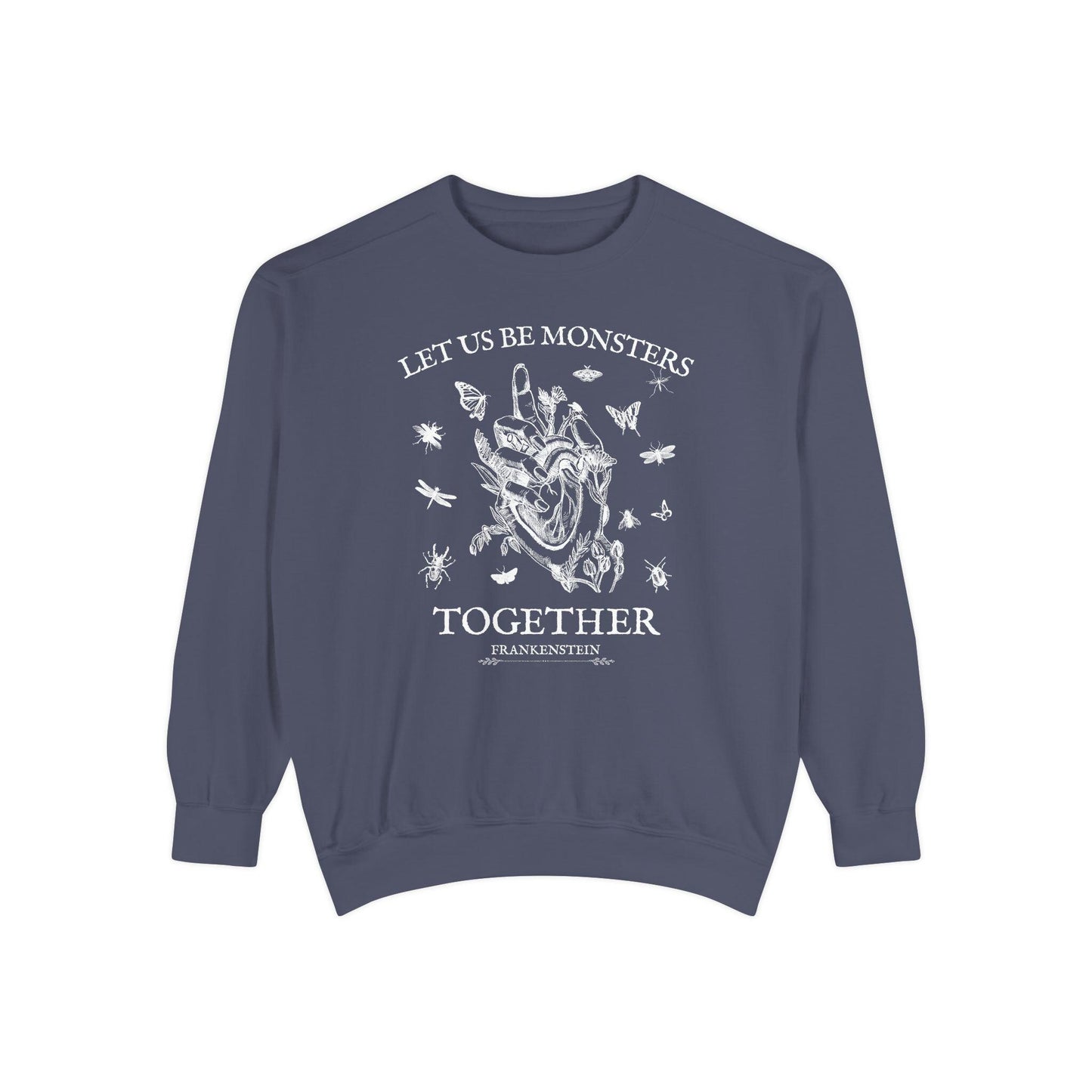 Frankenstein Mary Shelley Sweatshirt * Insects Spooky Horror Gothic Monster Movie Lover Merch Bookish Halloween Dark Romance Academia Gift