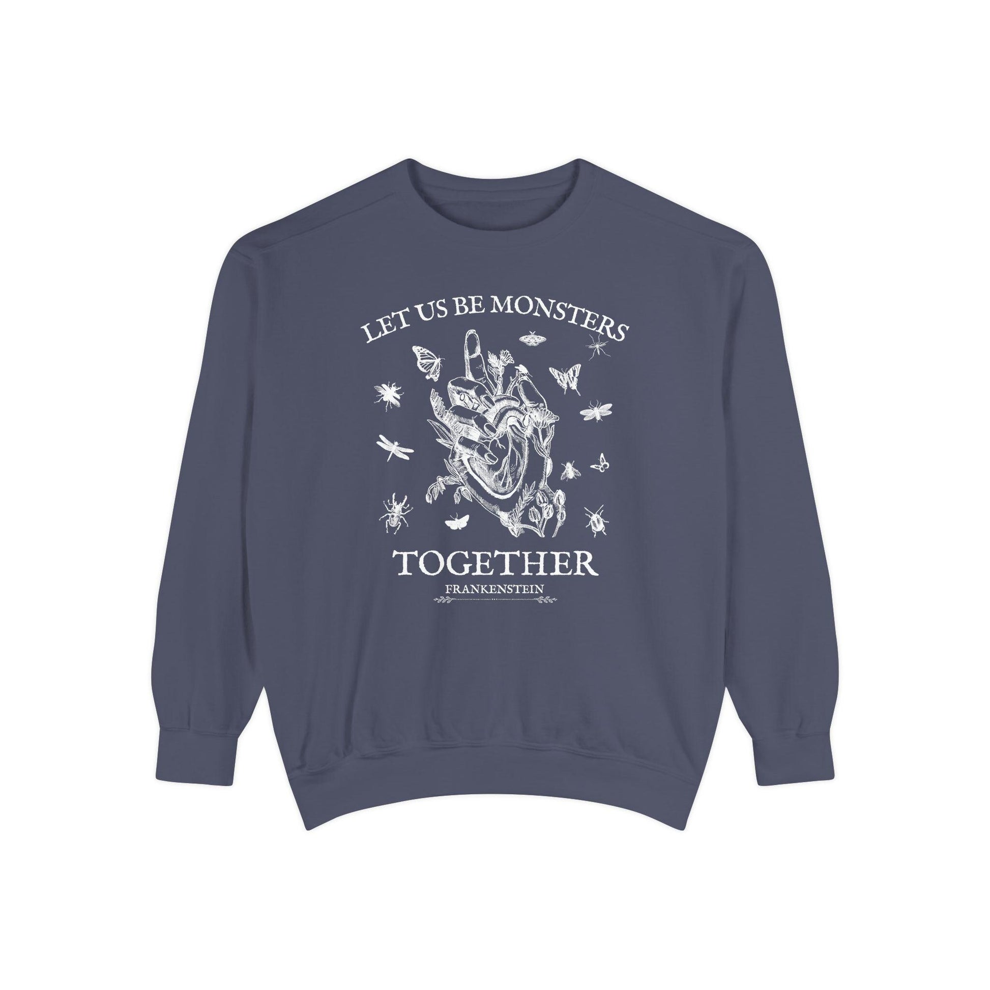 Frankenstein Mary Shelley Sweatshirt * Insects Spooky Horror Gothic Monster Movie Lover Merch Bookish Halloween Dark Romance Academia Gift