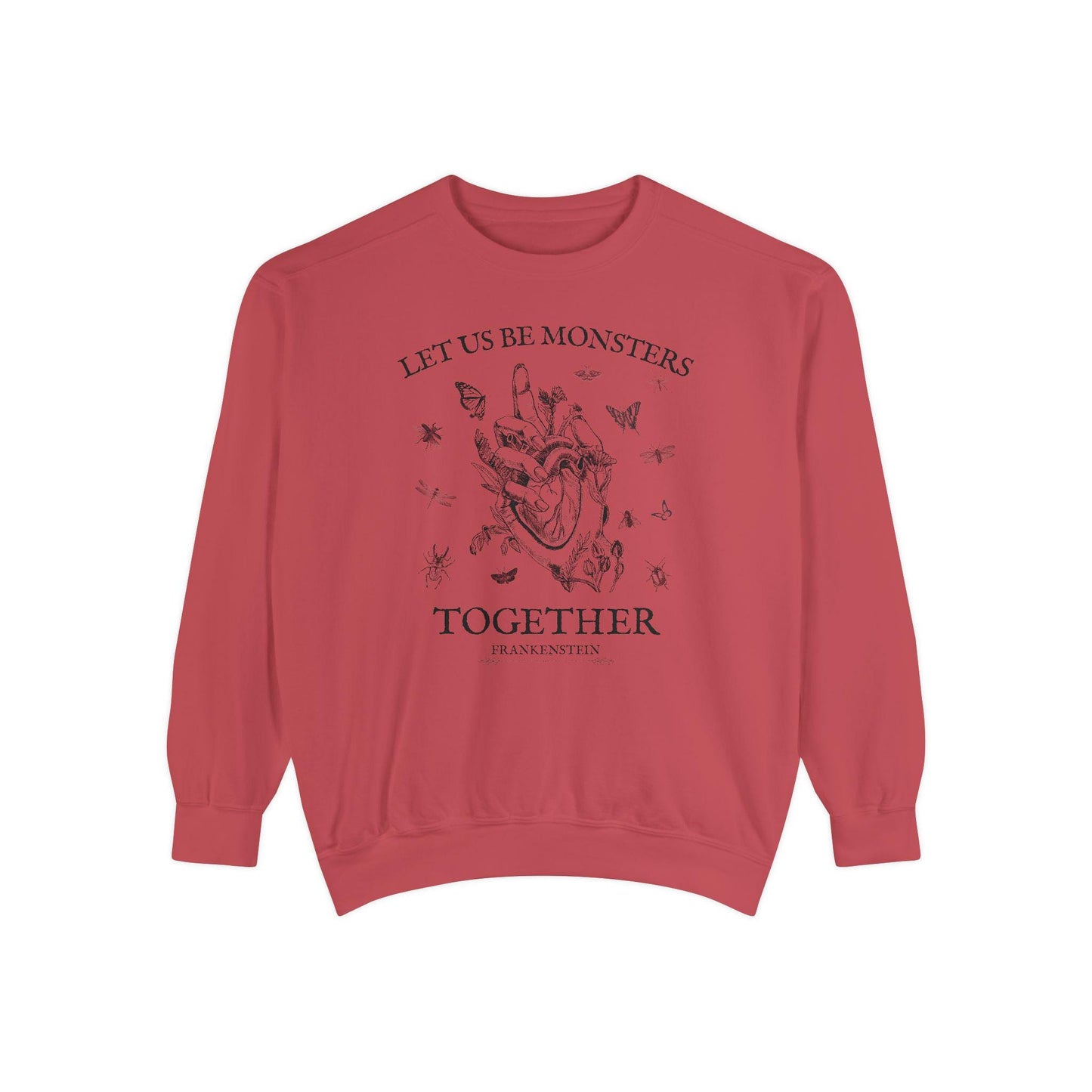 Frankenstein Mary Shelley Sweatshirt * Insects Spooky Horror Gothic Monster Movie Lover Merch Bookish Halloween Dark Romance Academia Gift