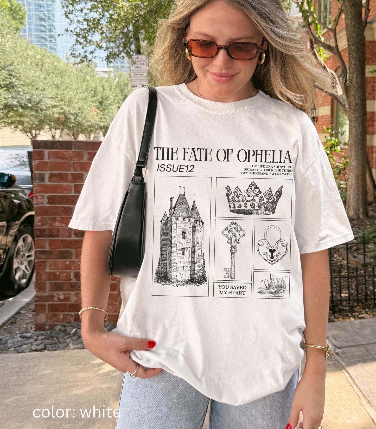 Shakespeare Fate of Ophelia Hamlet In My Showgirl Era Pearls Music Lyric Concert Album 12 Release Comfort Colors Tee Eldest Daughter Gift