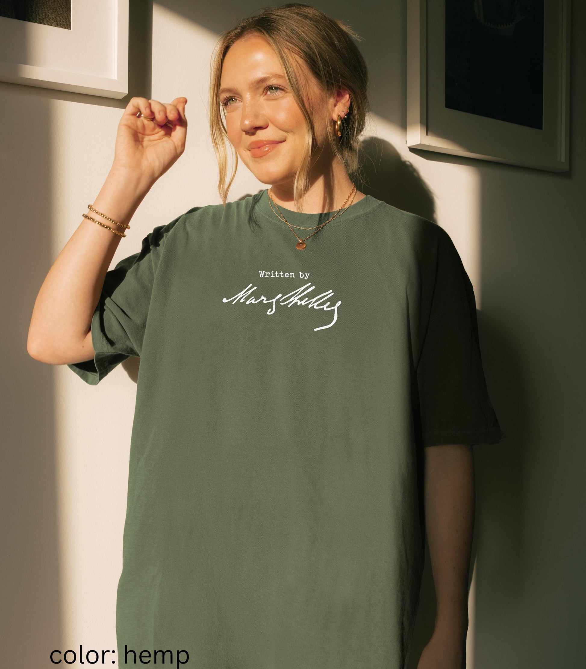 Frankenstein Written By Mary Shelley Comfort Colors Tee * Dark Academia Romance Aesthetic Subtle Bookish Christmas 2025 Movie Lover Gift