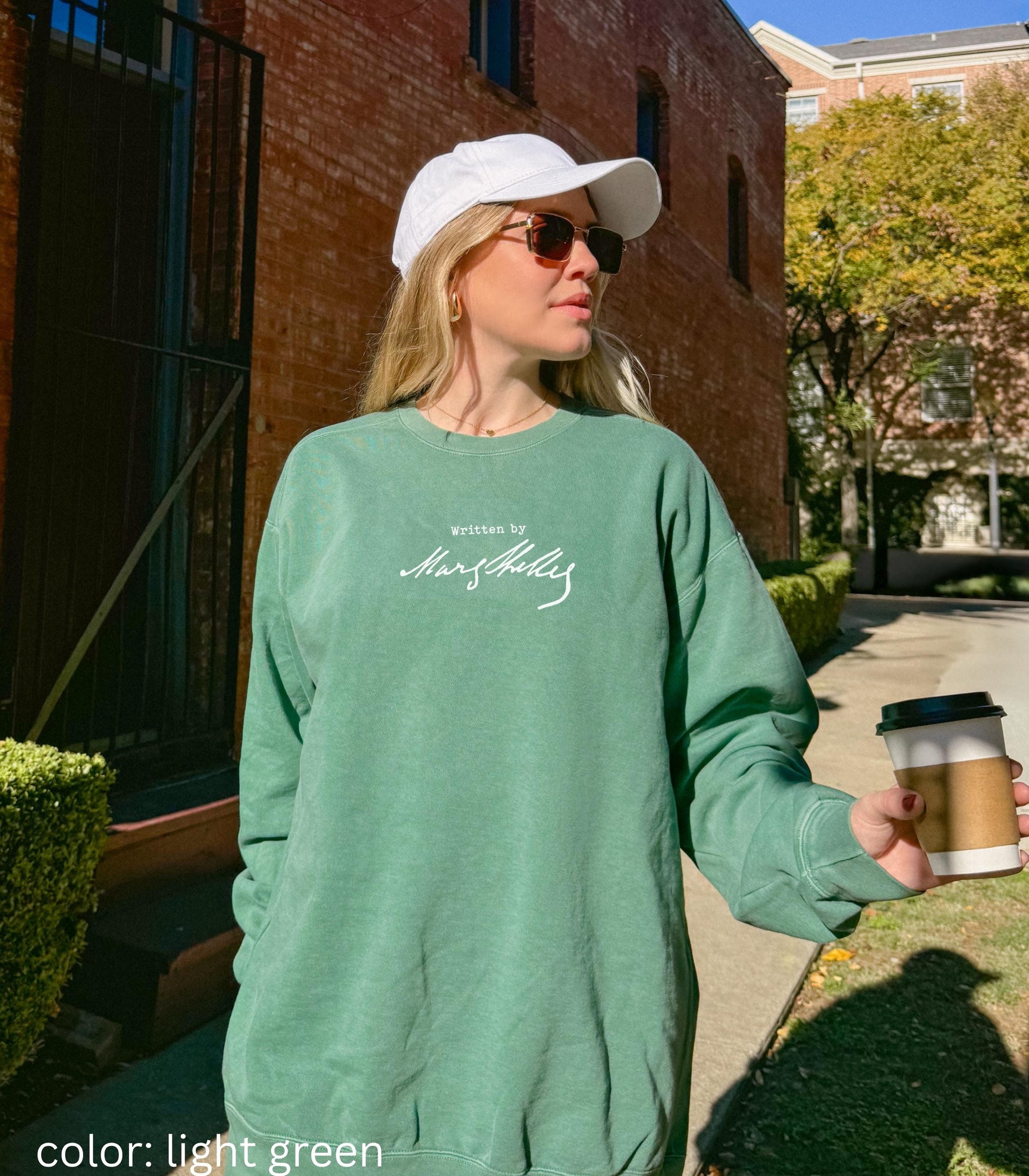 Frankenstein Written By Mary Shelley Comfort Colors Sweatshirt Dark Gothic Romance Horror Movie Lover Subtle Bookish Christmas Gift 2025