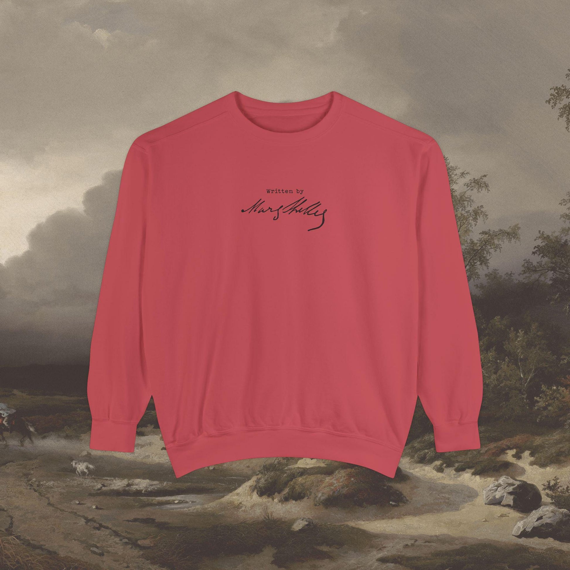Frankenstein Written By Mary Shelley Comfort Colors Sweatshirt Dark Gothic Romance Horror Movie Lover Subtle Bookish Christmas Gift 2025