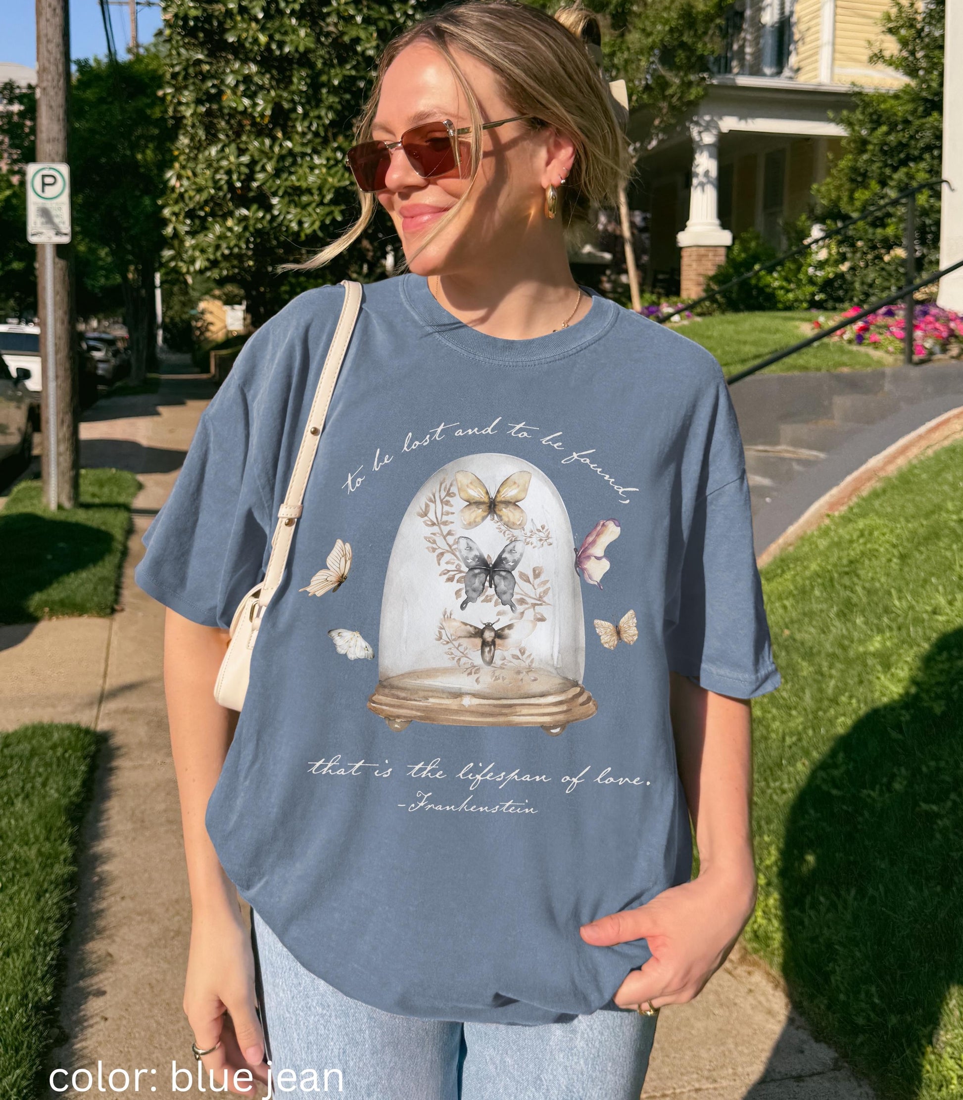 Frankenstein Mary Shelley Goth Bride Comfort Colors Tee Dark Academia Romance Butterfly Love Letter Horror Movie Film Bookish Christmas 2025