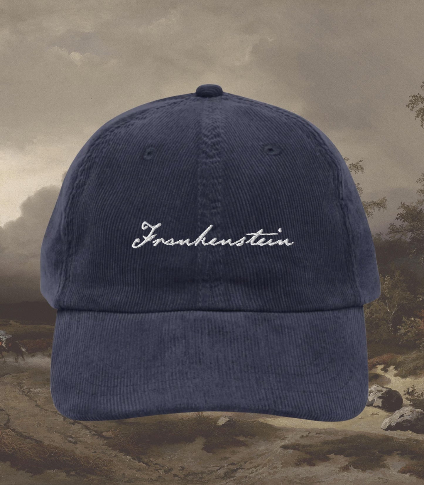 Frankenstein Cult Horror Movie Corduroy Embroidered Hat * Dark Romance Academia Bookish Gothic Merch Christmas 2025 Gift Mary Shelley